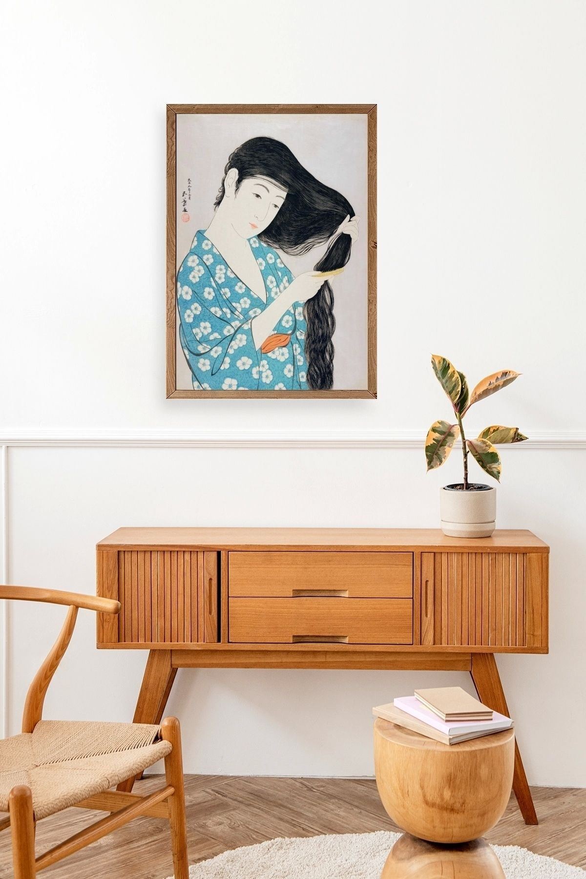 Hashiguchi Goyo Ahşap Çerçeveli Tablo 50 x 70