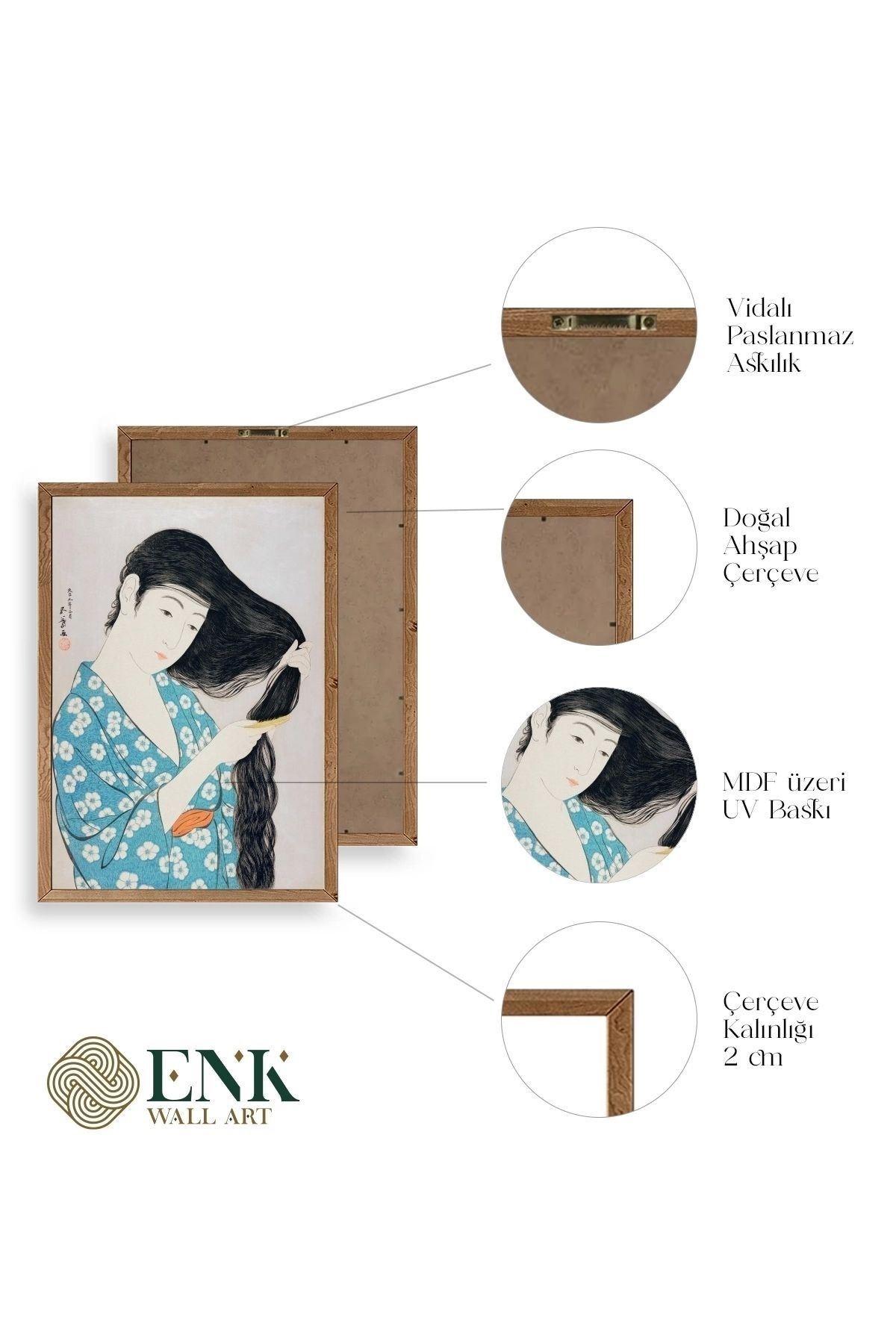 Hashiguchi Goyo Ahşap Çerçeveli Tablo 50 x 70