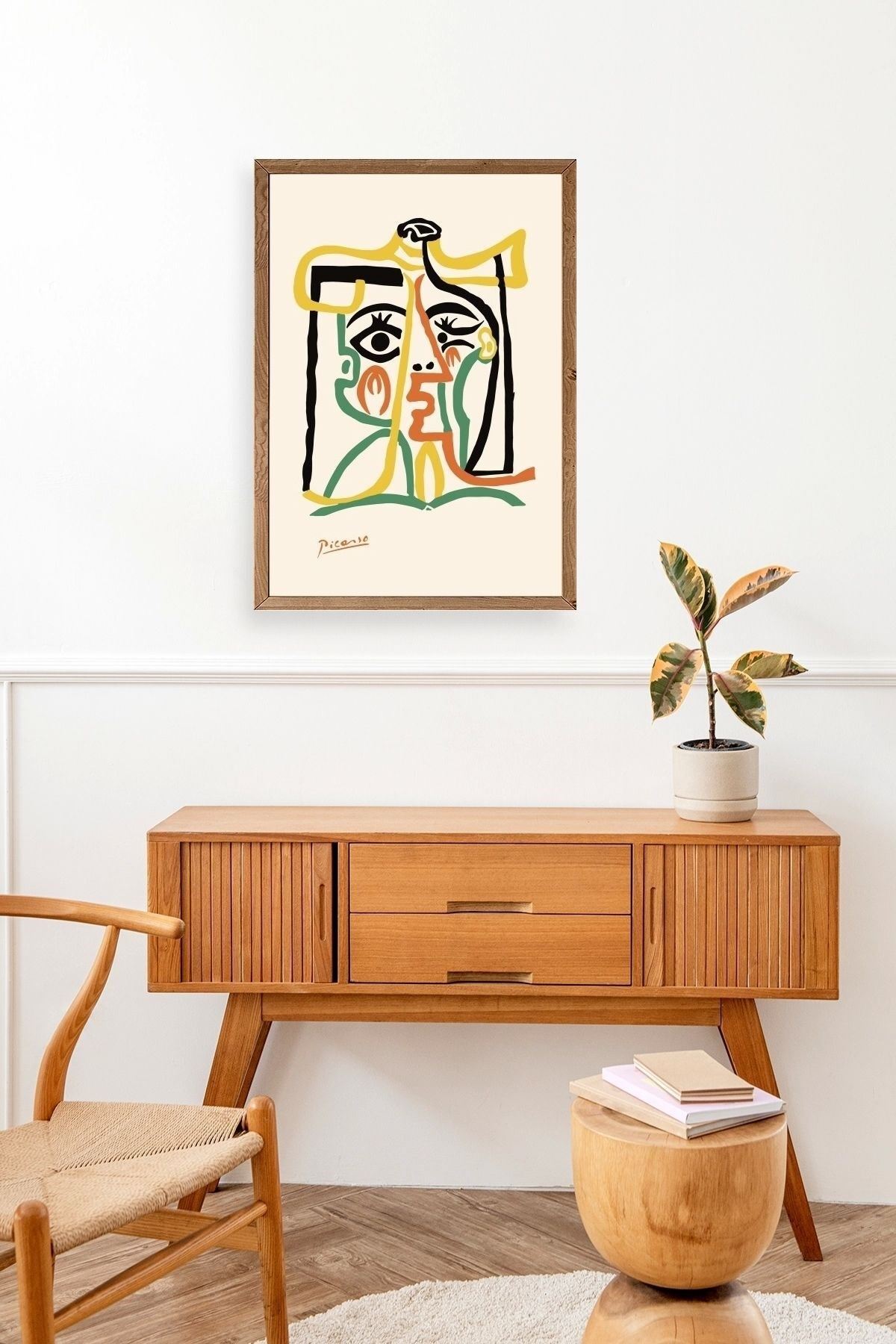 Tete de Femme Ahşap Çerçeveli Tablo 23 x 30