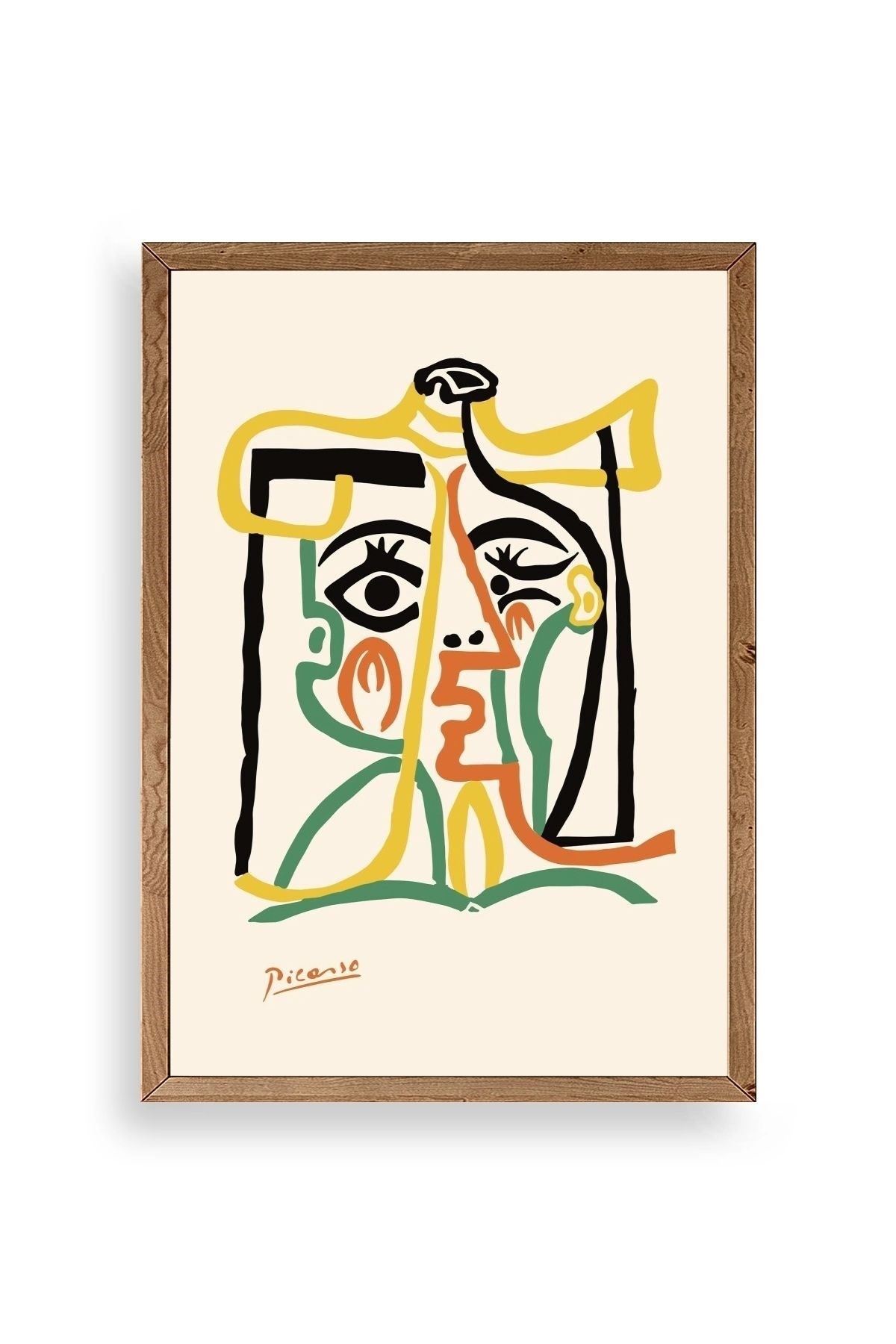 Tete de Femme Ahşap Çerçeveli Tablo 17 x 23