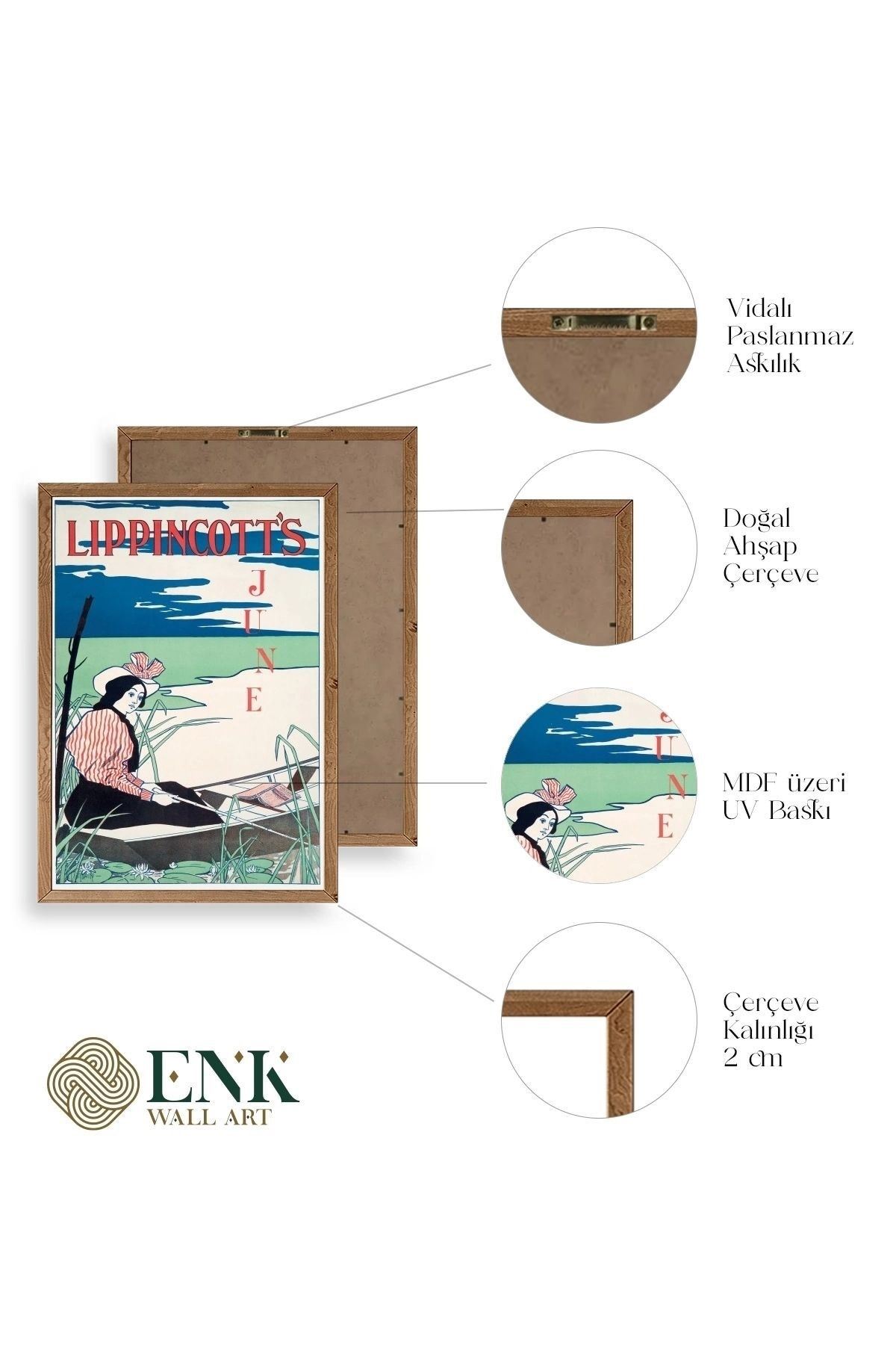 Lippincott's Ahşap Çerçeveli Tablo 30 x 42