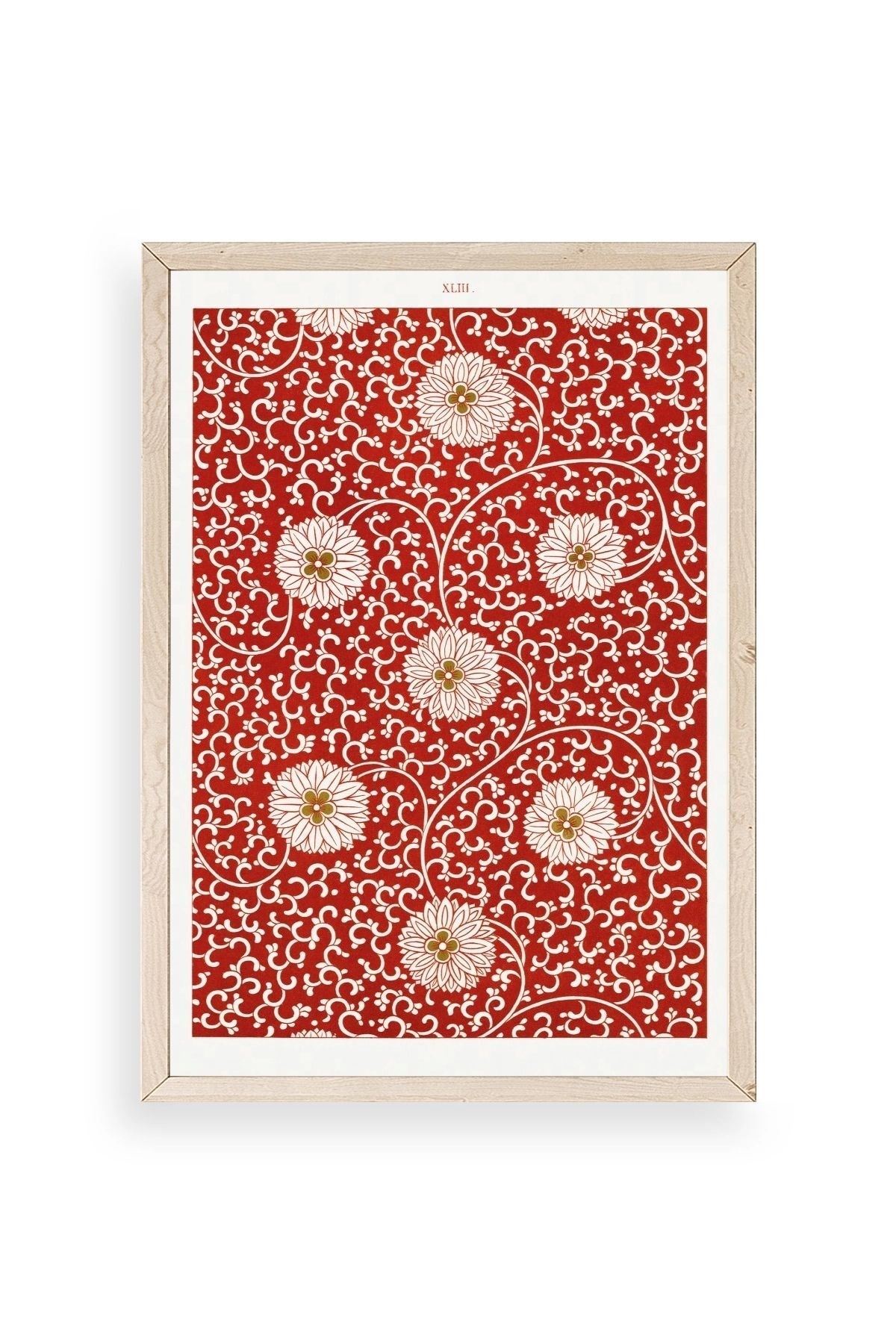 Çiçekler Ahşap Çerçeveli Tablo 30 x 42