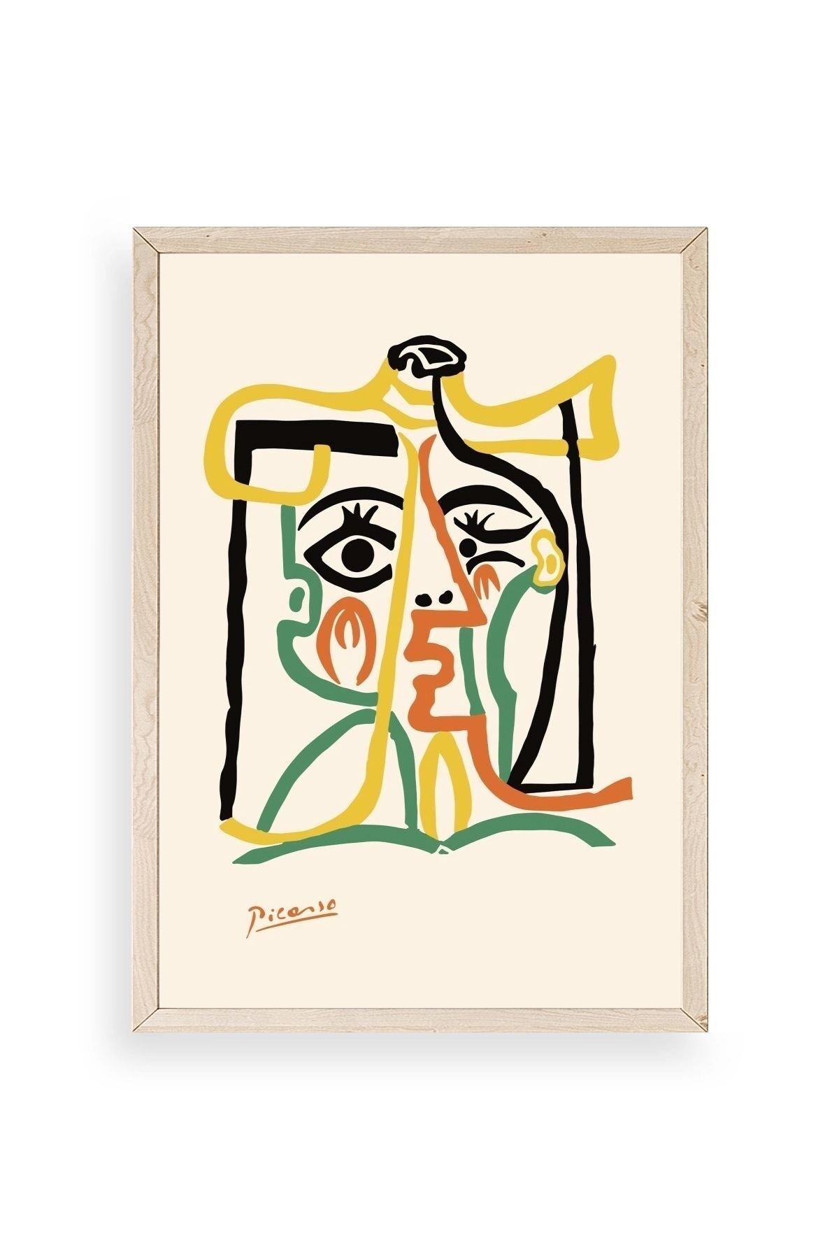 Tete de Femme Ahşap Çerçeveli Tablo 30 x 42