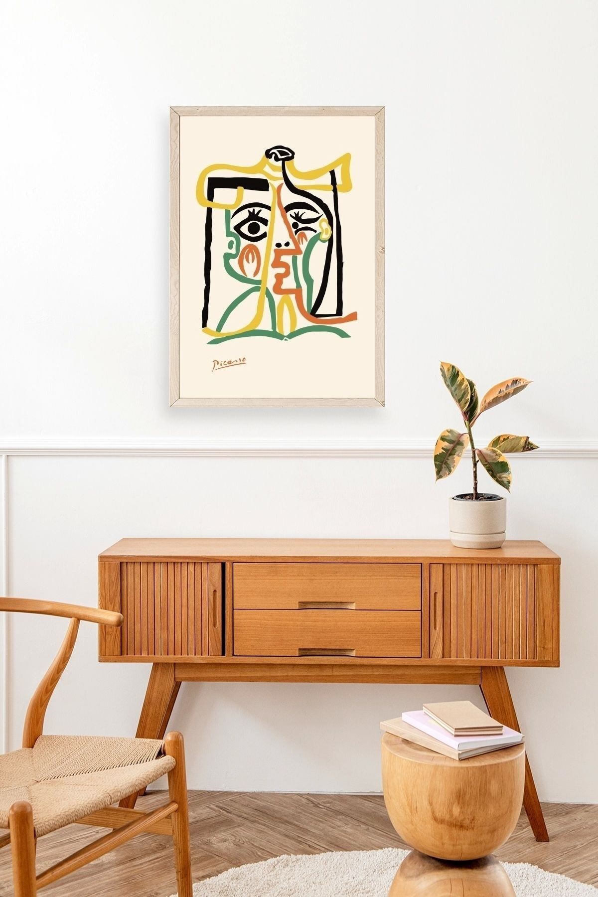 Tete de Femme Ahşap Çerçeveli Tablo 23 x 30