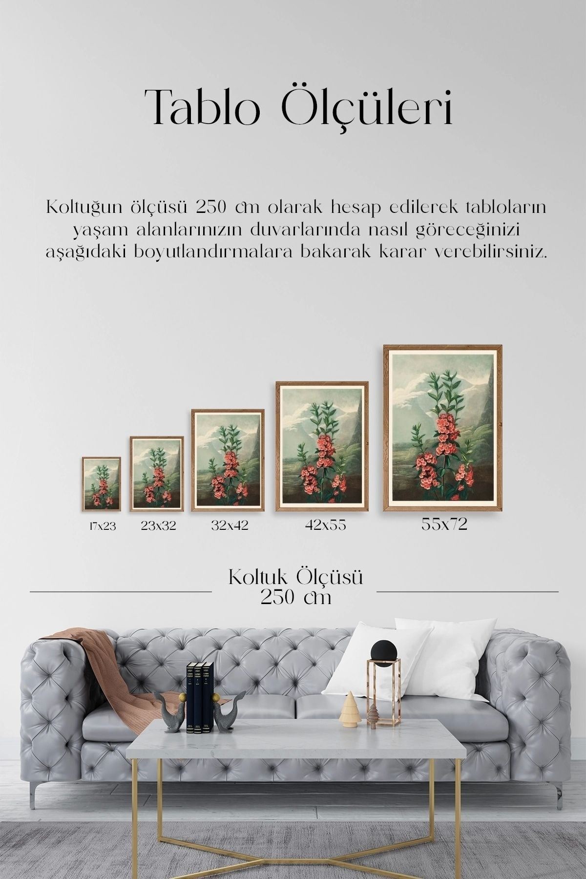 Narrow-Leaved Kalmia Ahşap Çerçeveli Tablo 50 x 70