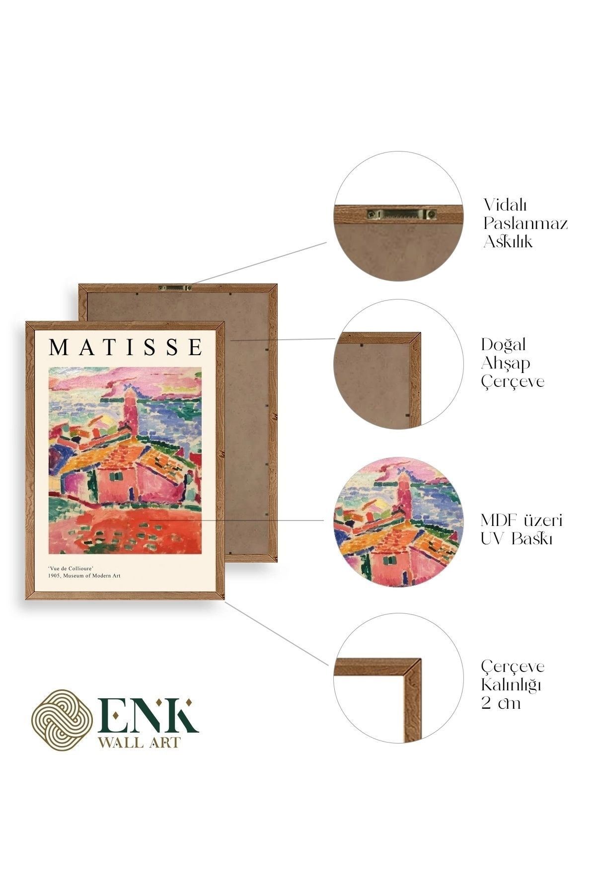 Matisse Ahşap Çerçeveli Tablo 50 x 70