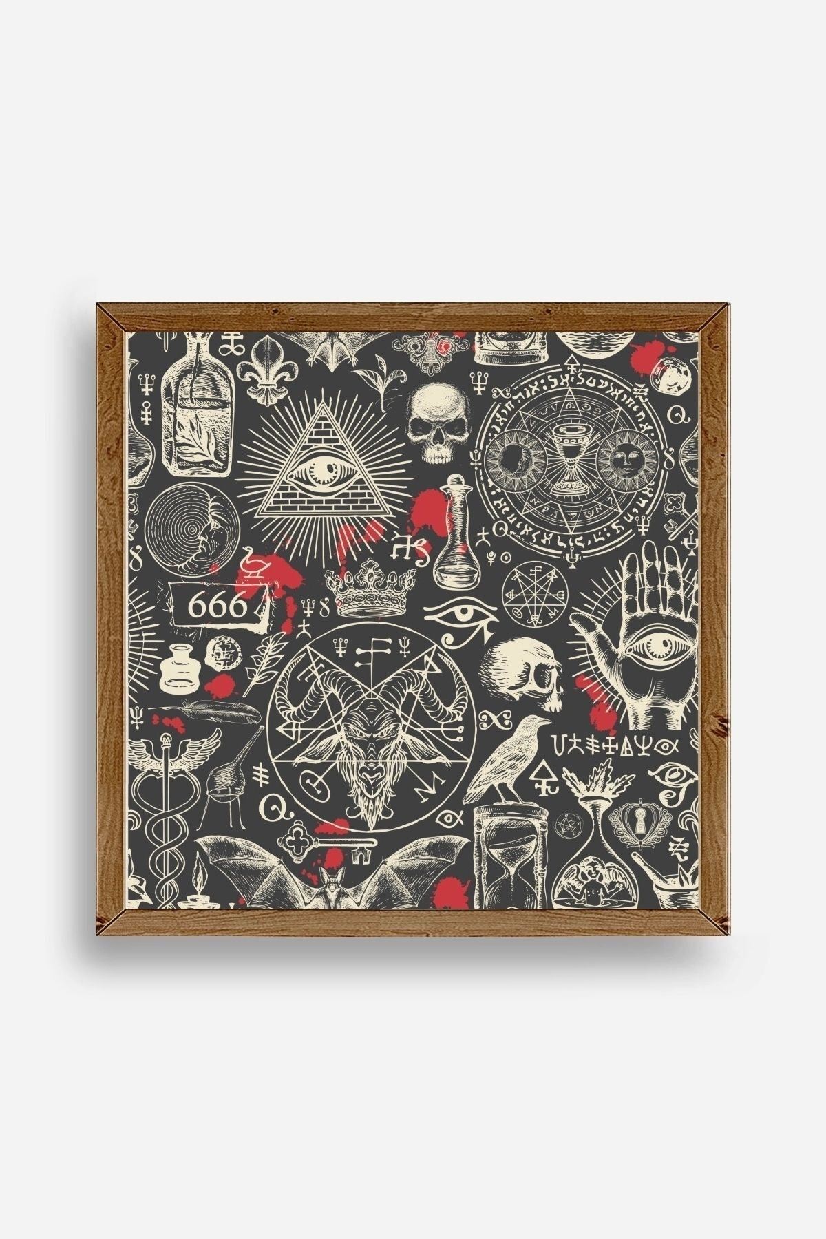 666 Ahşap Çerçeveli Tablo 23 x 23