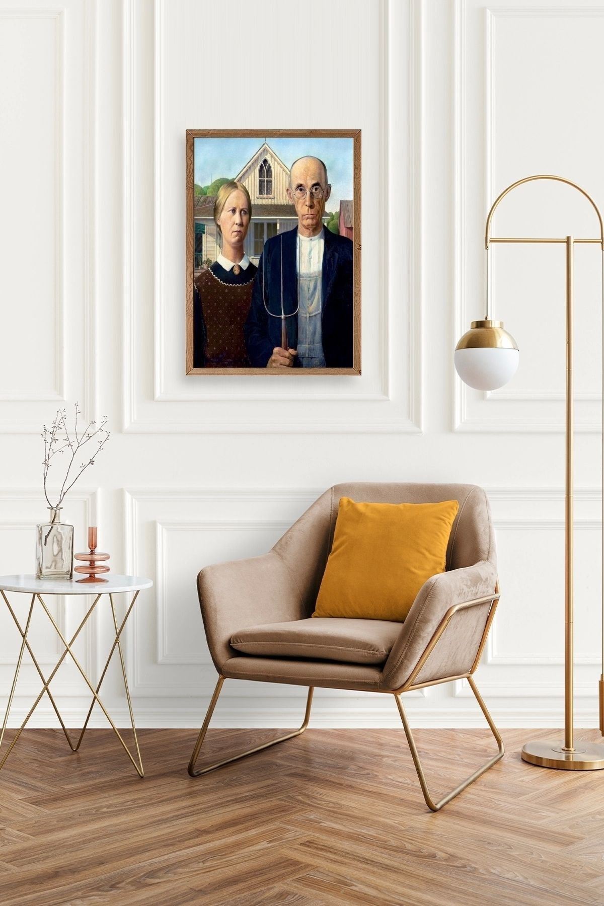 Lotus Water Lily Ahşap Çerçeveli Tablo 30 x 42