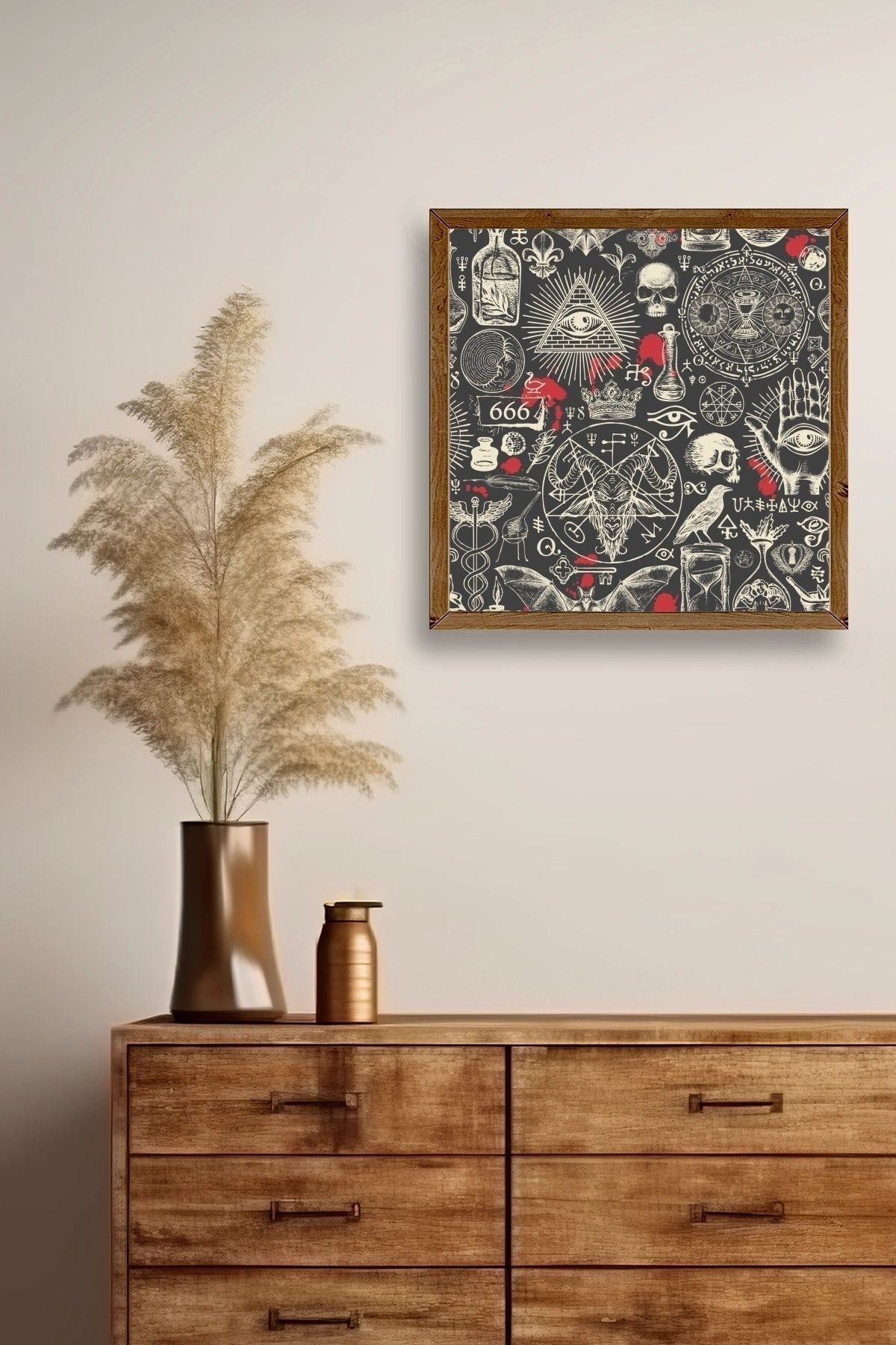 666 Ahşap Çerçeveli Tablo 23 x 23