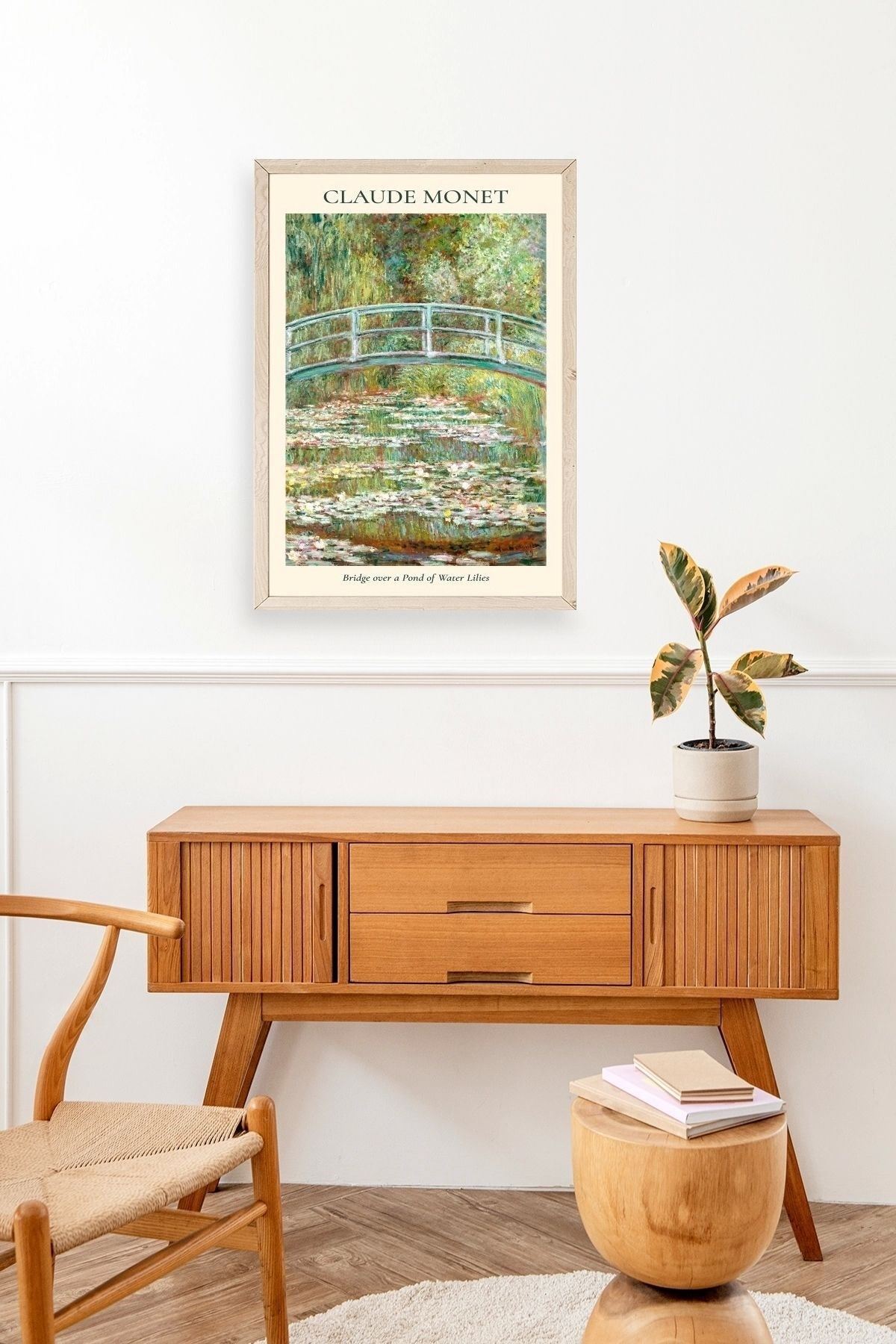 Claude Monet Ahşap Çerçeveli Tablo 30 x 42