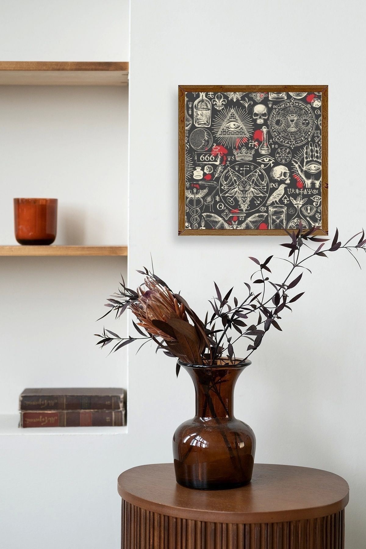 666 Ahşap Çerçeveli Tablo 42 x 42