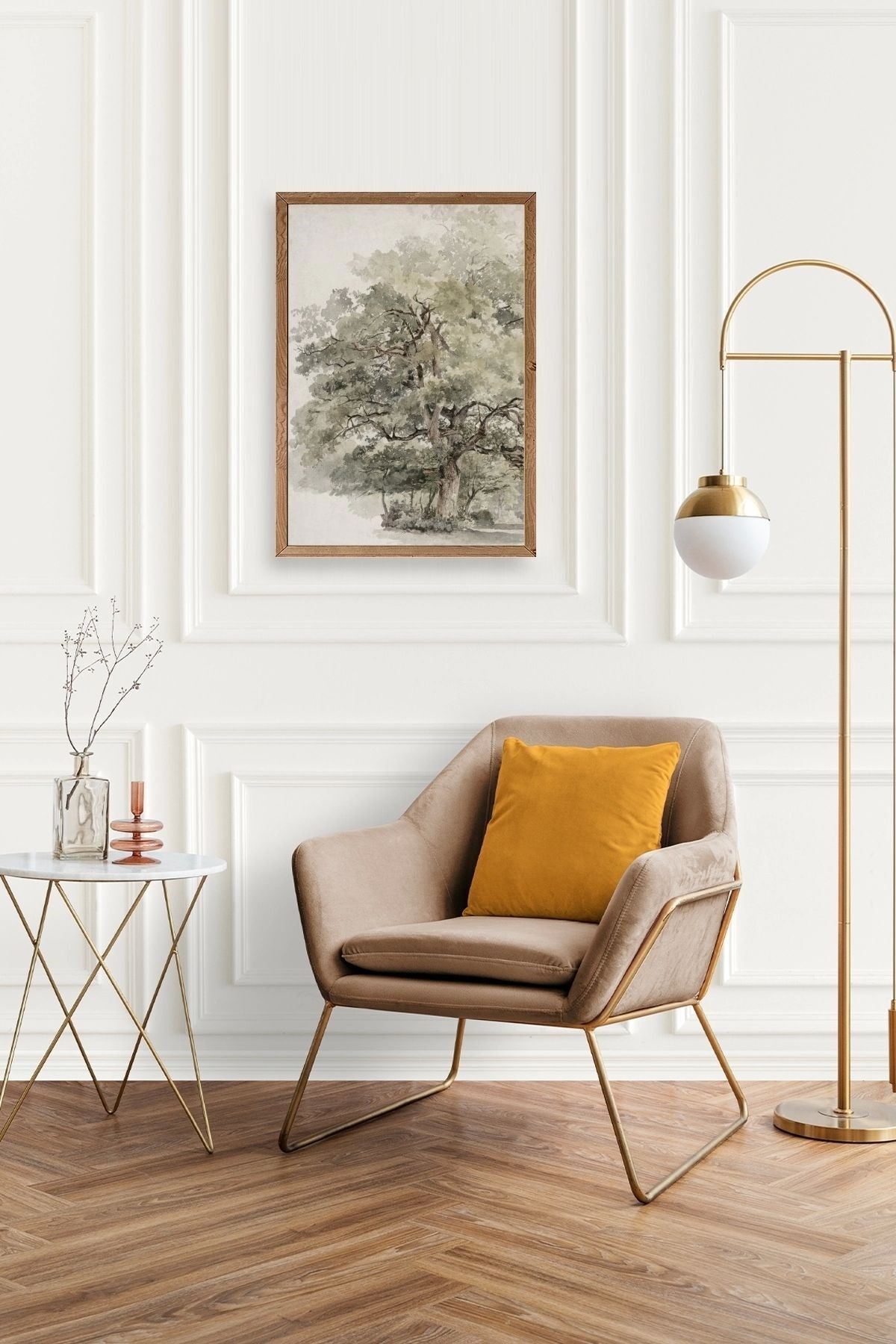 Ağaç Ahşap Çerçeveli Tablo 50 x 70