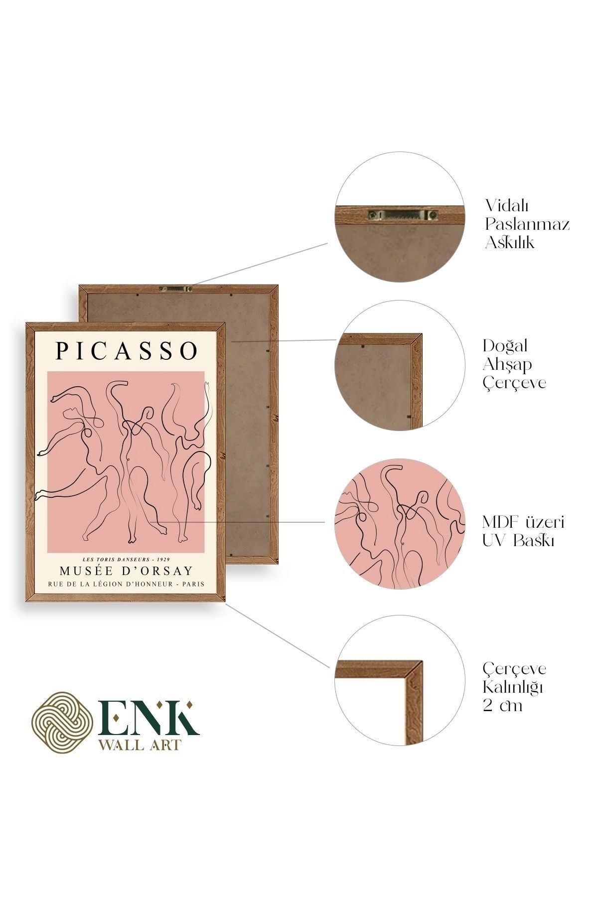 Picasso Ahşap Çerçeveli Tablo 17 x 23