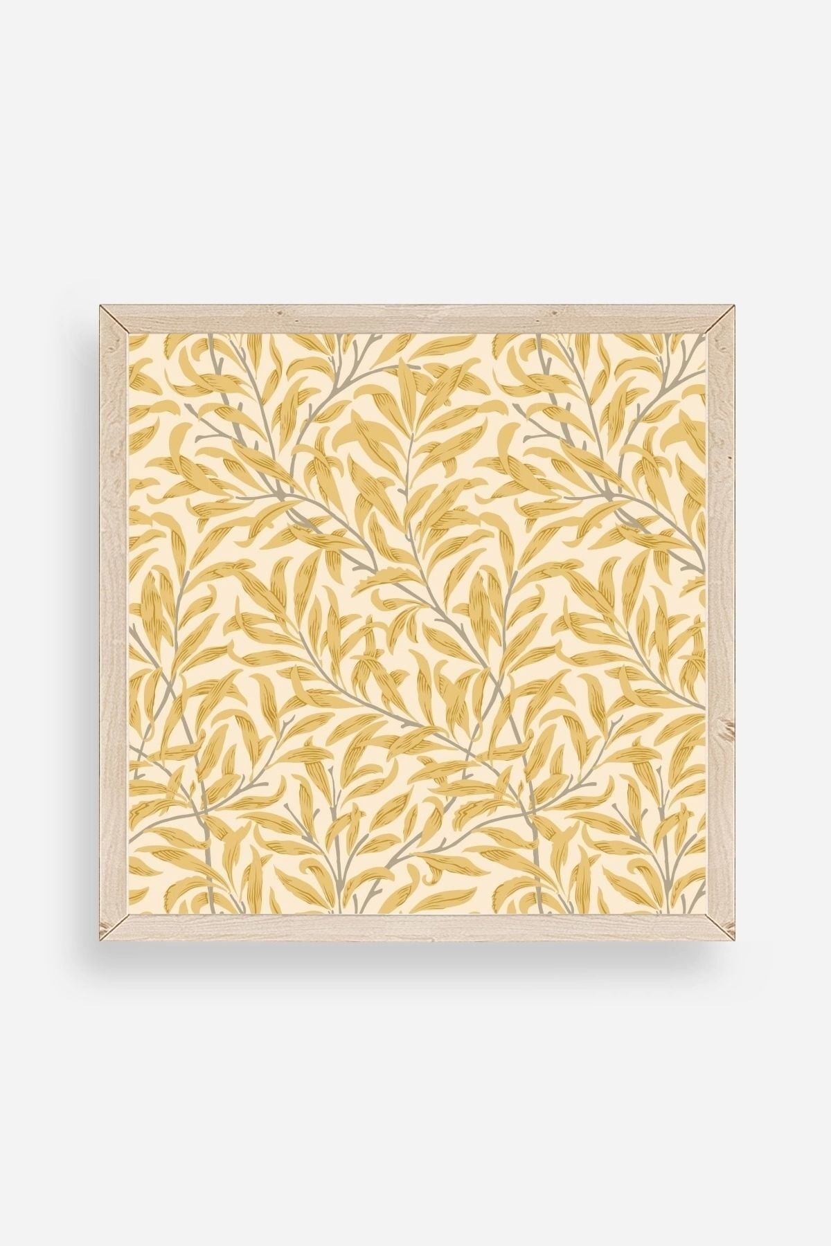 Yapraklar Ahşap Çerçeveli Tablo 23 x 23