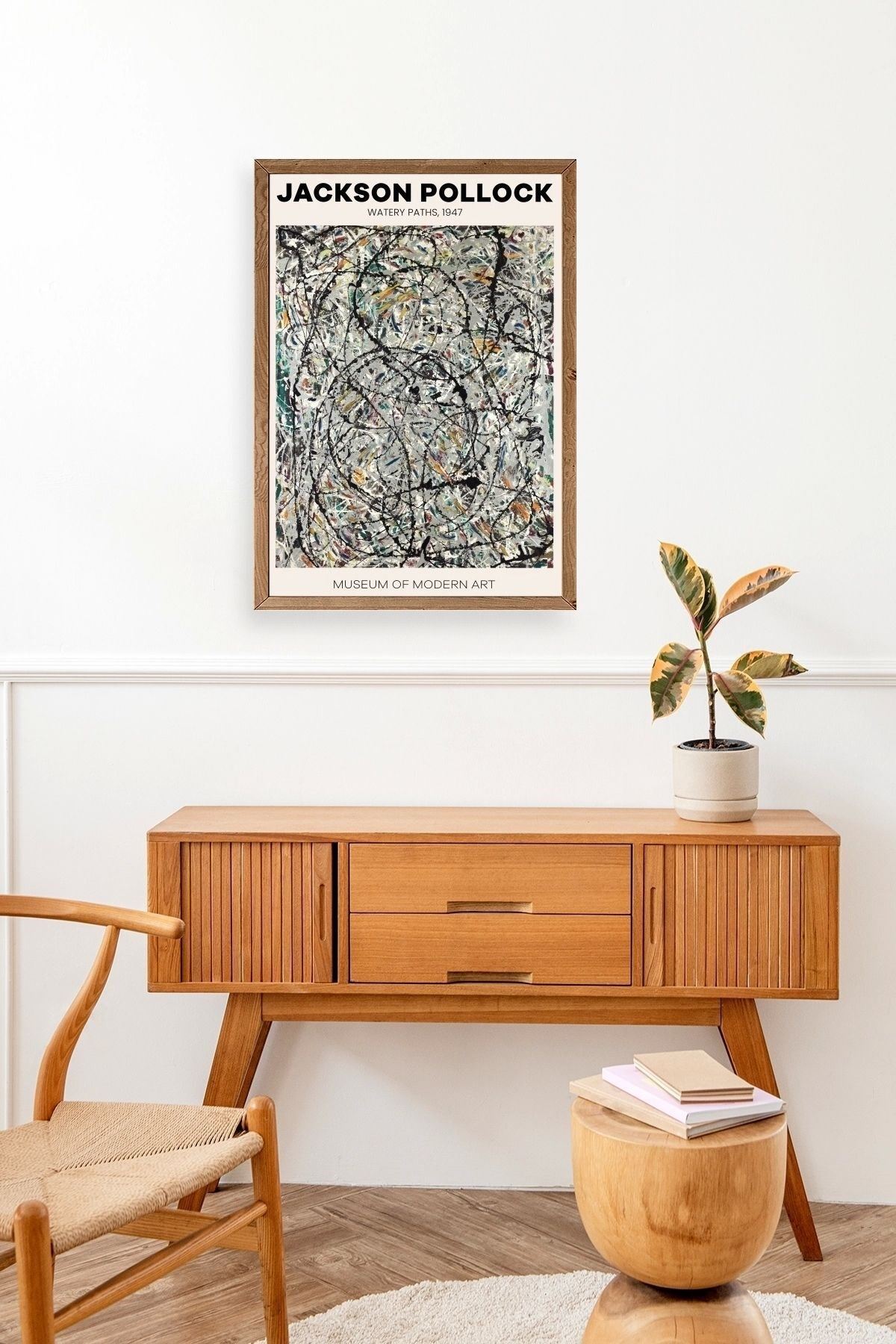 Jackson Polloc Ahşap Çerçeveli Tablo 17 x 23