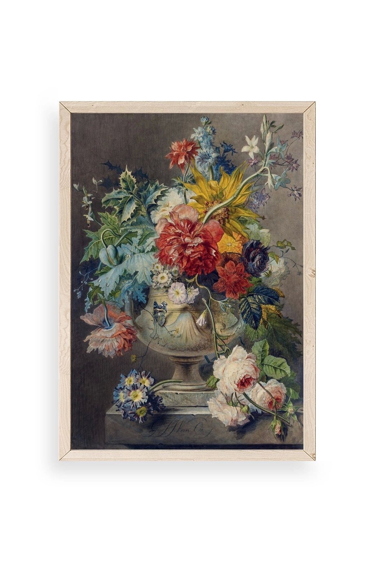 Georgius Jacobus Johannes Ahşap Çerçeveli Tablo 17 x 23