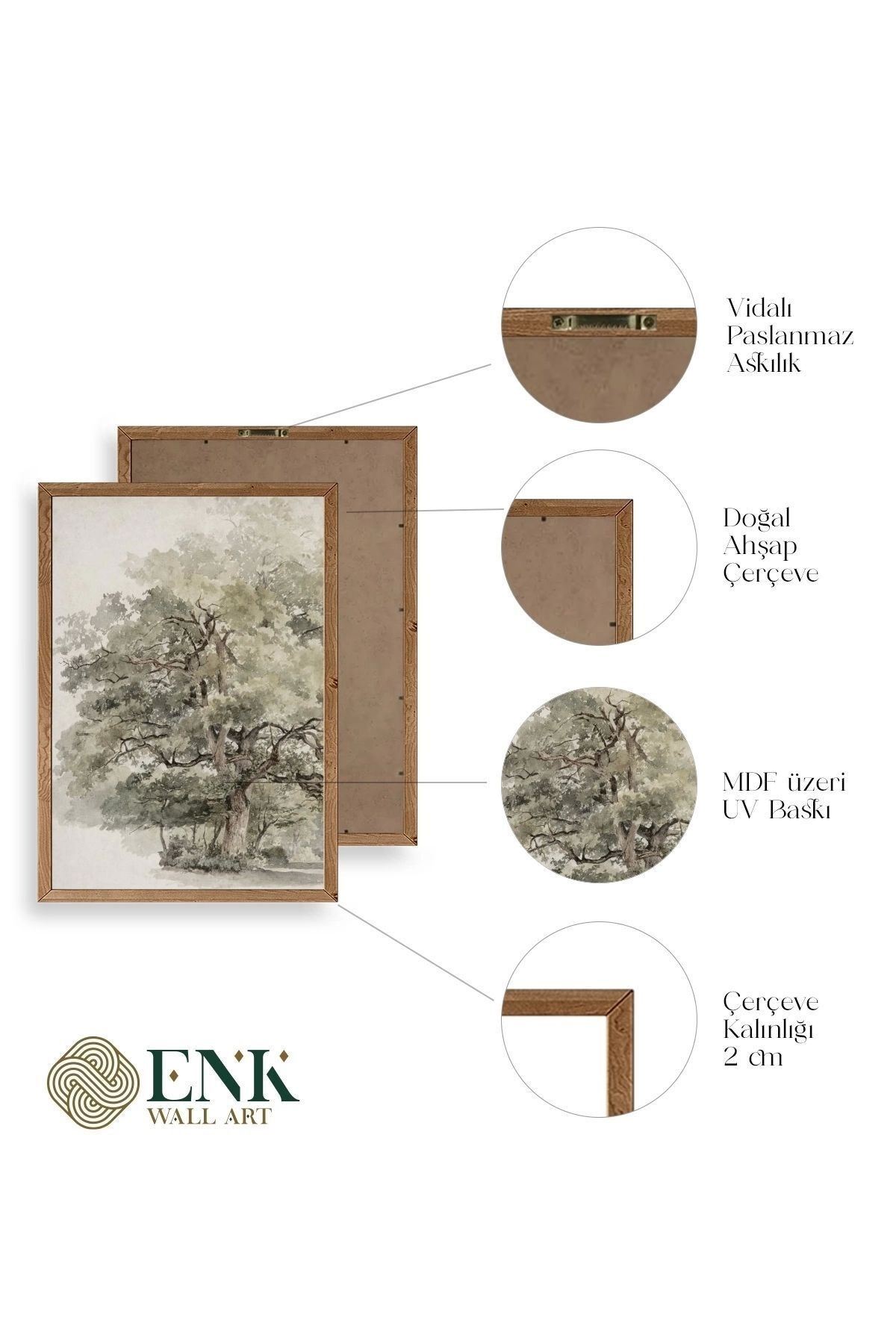 Matisse Üçlü Ahşap Çerçeveli Tablo 30 x 40