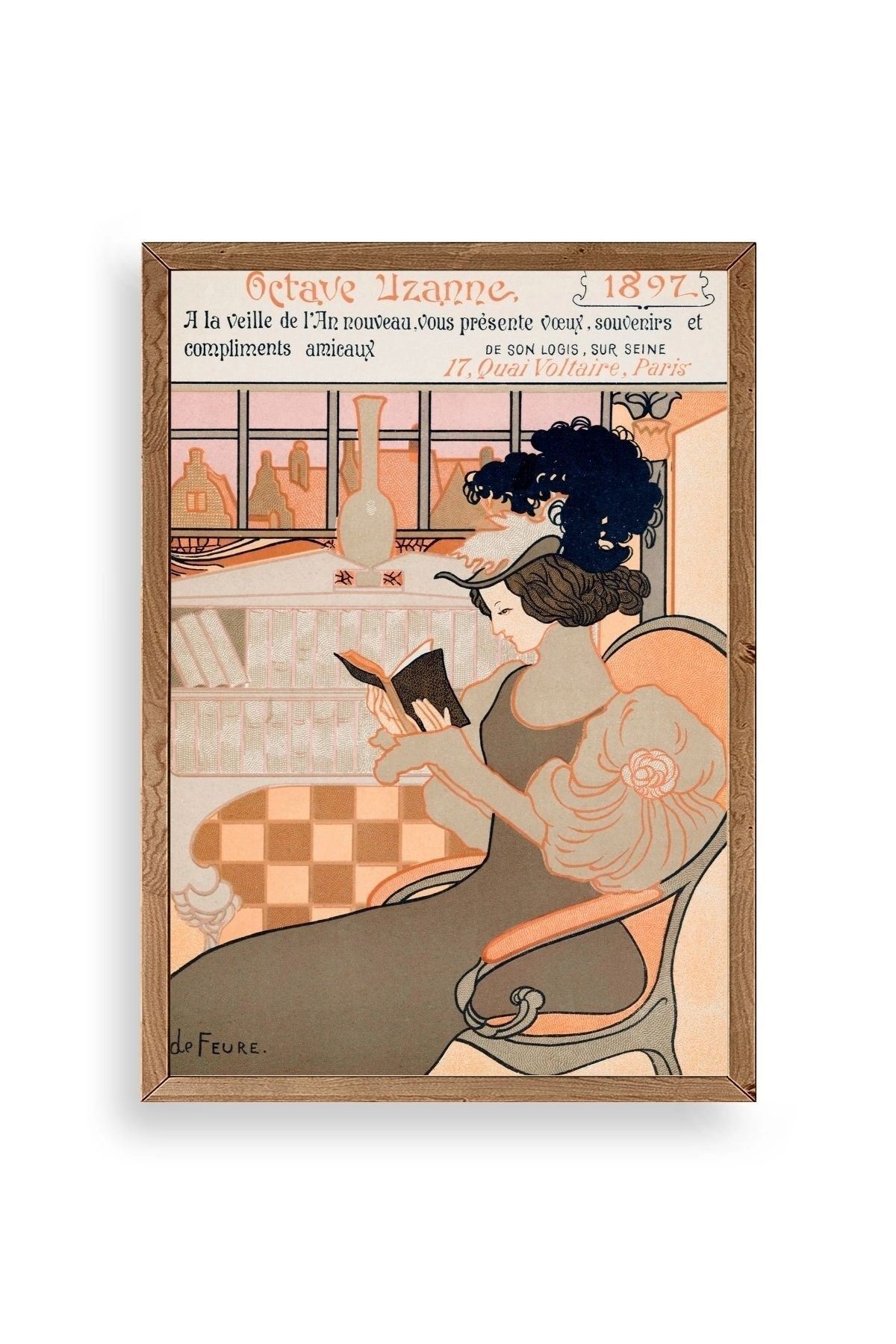 De Feure Ahşap Çerçeveli Tablo 17 x 23