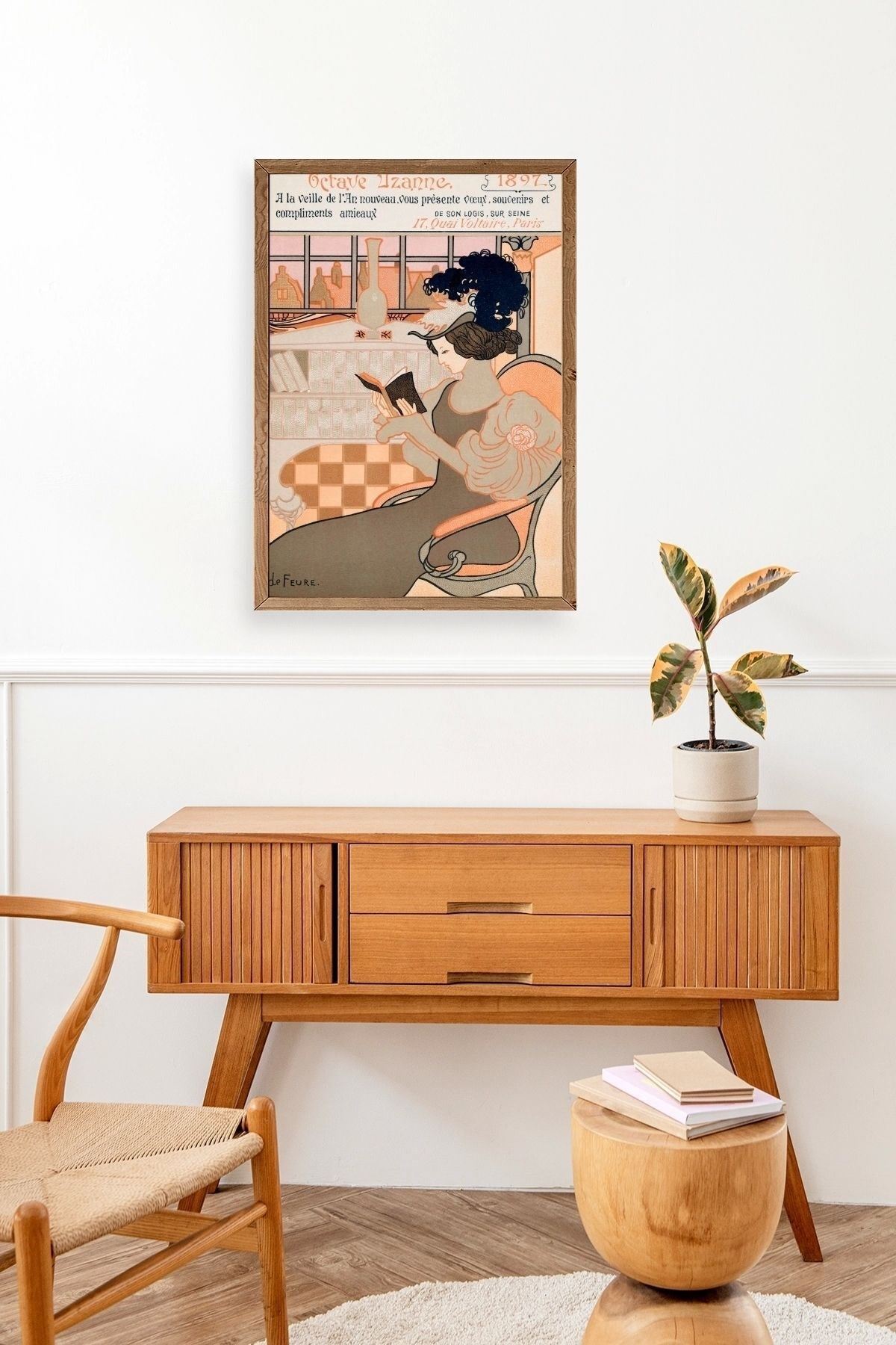 De Feure Ahşap Çerçeveli Tablo 30 x 42