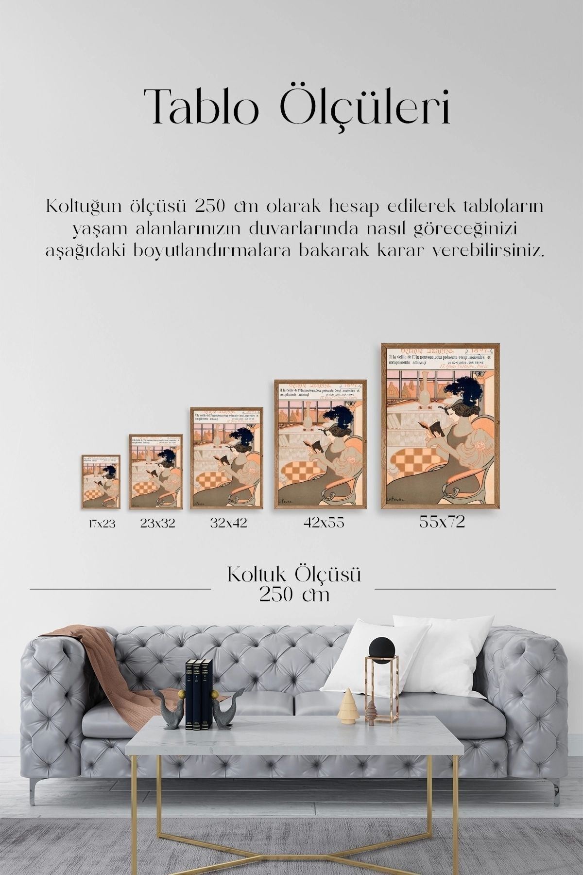 De Feure Ahşap Çerçeveli Tablo 23 x 30