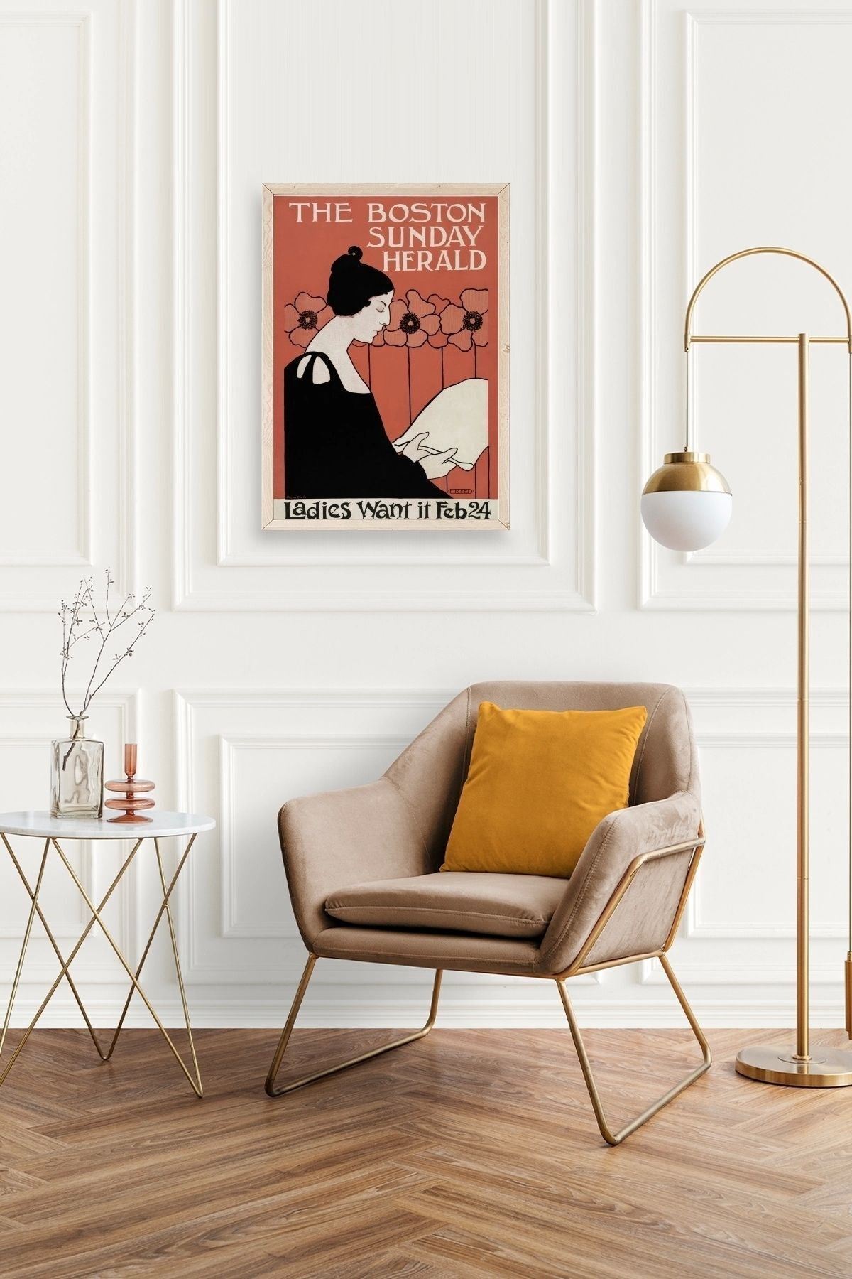 Ethel Reed Ahşap Çerçeveli Tablo 50 x 70