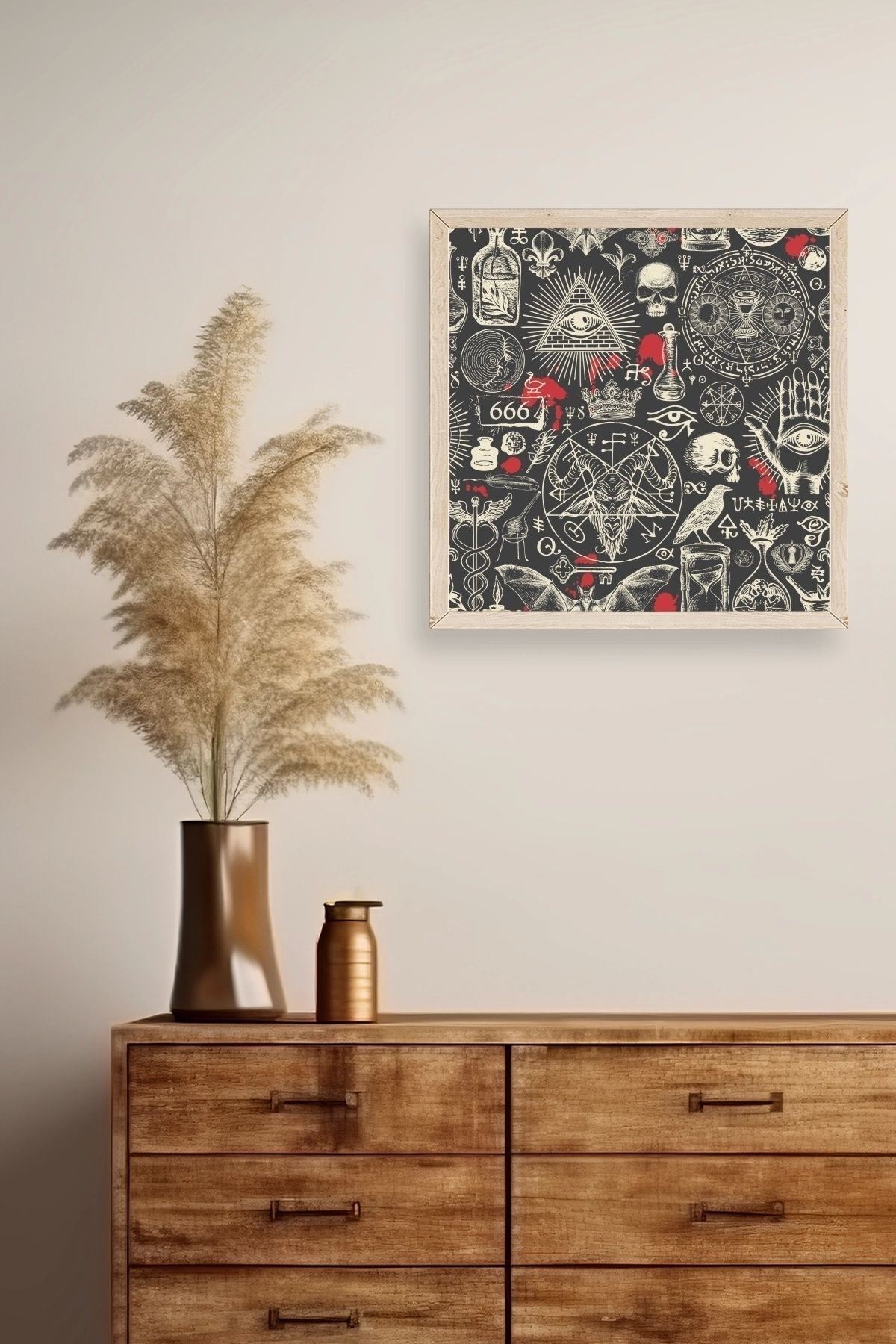 666 Ahşap Çerçeveli Tablo 23 x 23