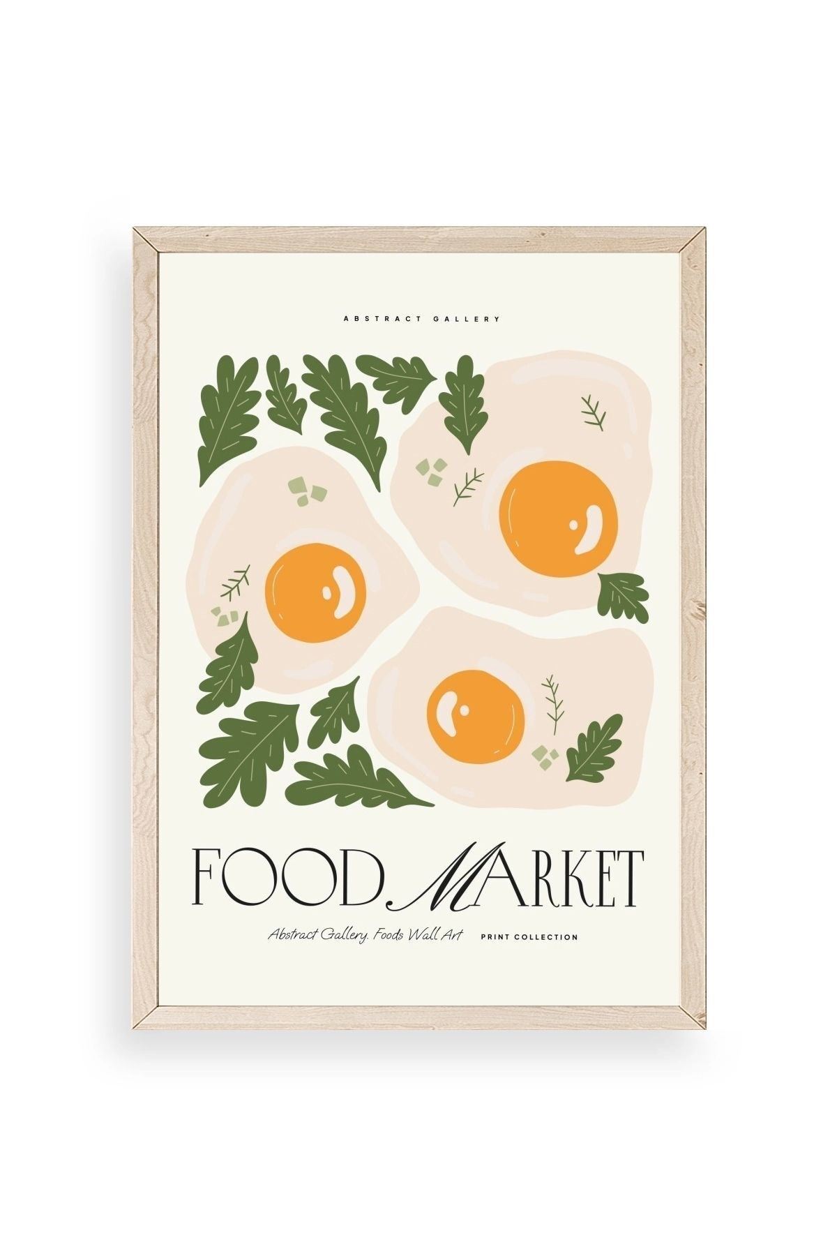 Yumurta Ahşap Çerçeveli Tablo 50 x 70