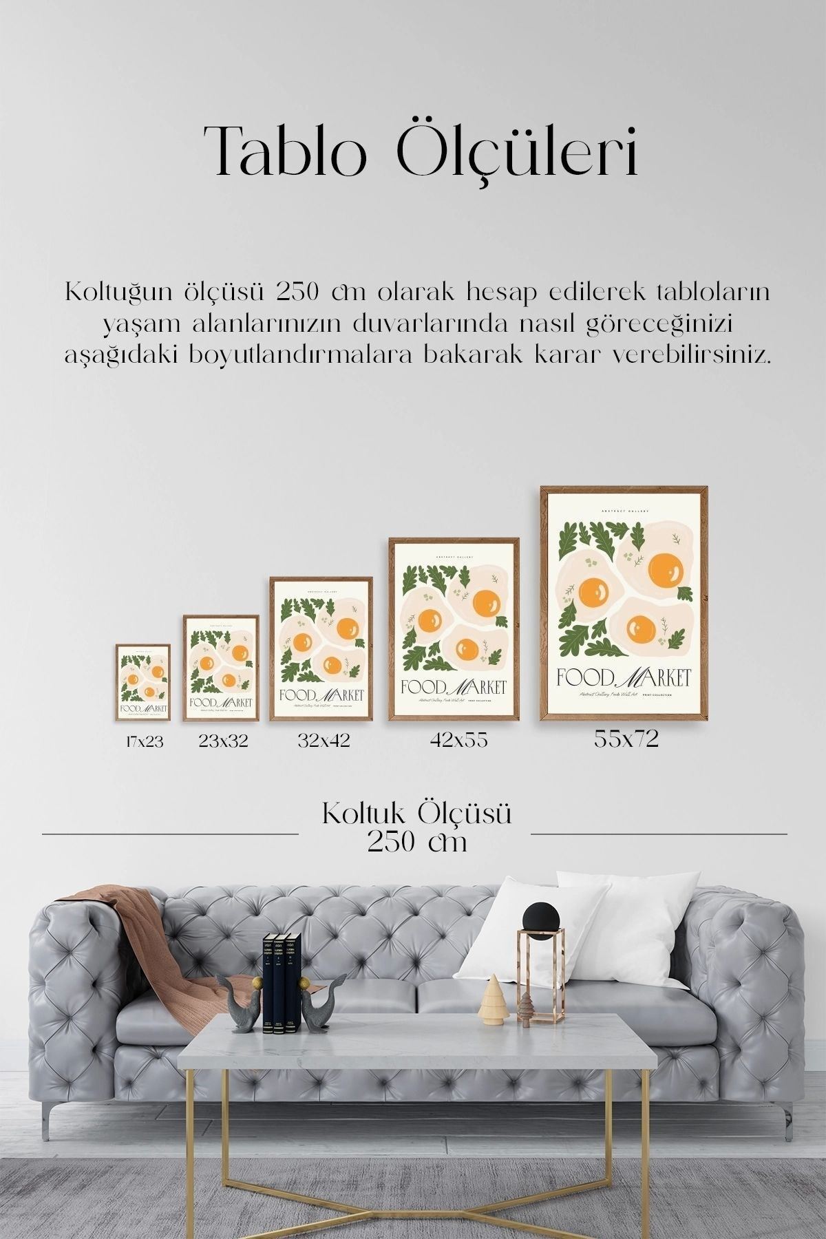 Yumurta Ahşap Çerçeveli Tablo 50 x 70