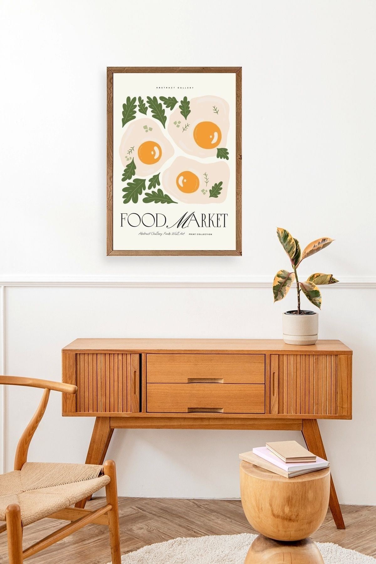 Yumurta Ahşap Çerçeveli Tablo 23 x 30