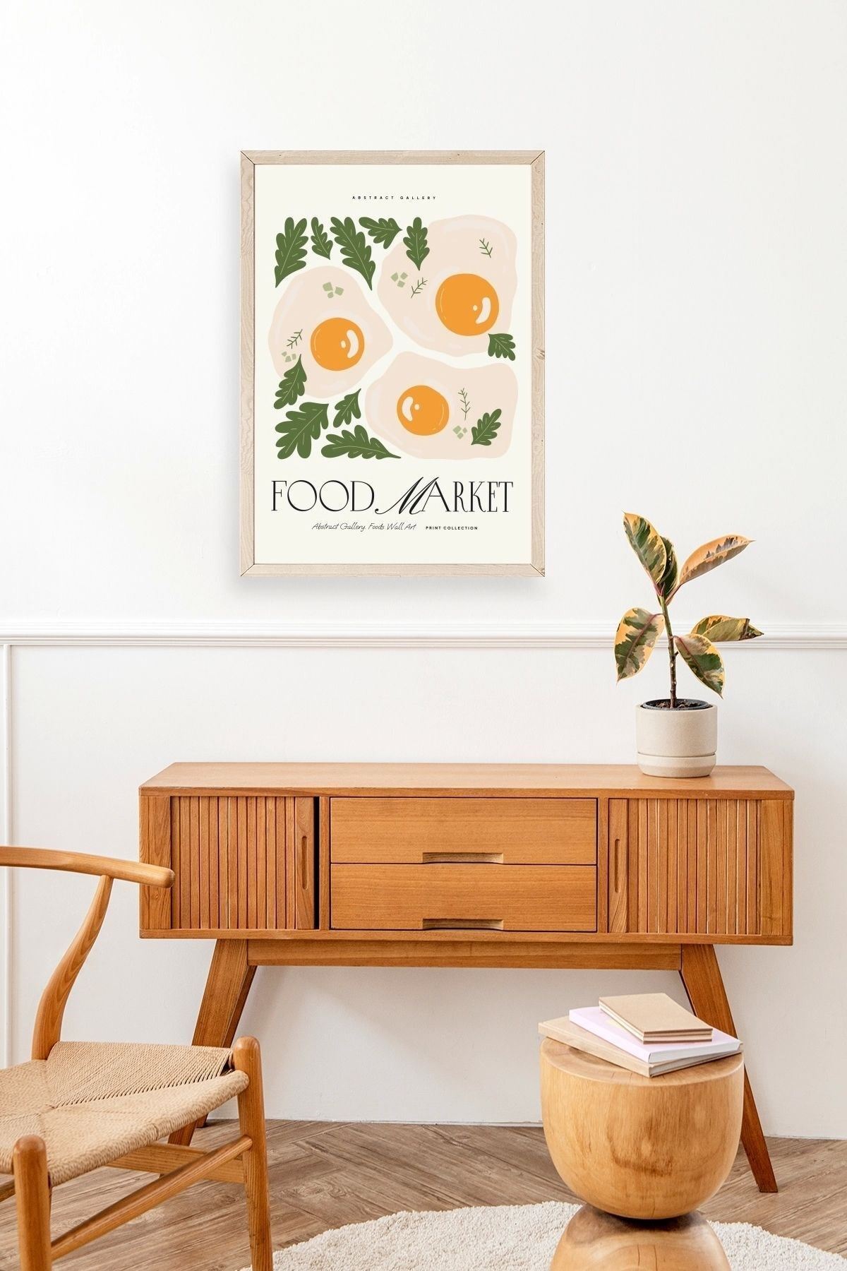 Yumurta Ahşap Çerçeveli Tablo 23 x 30