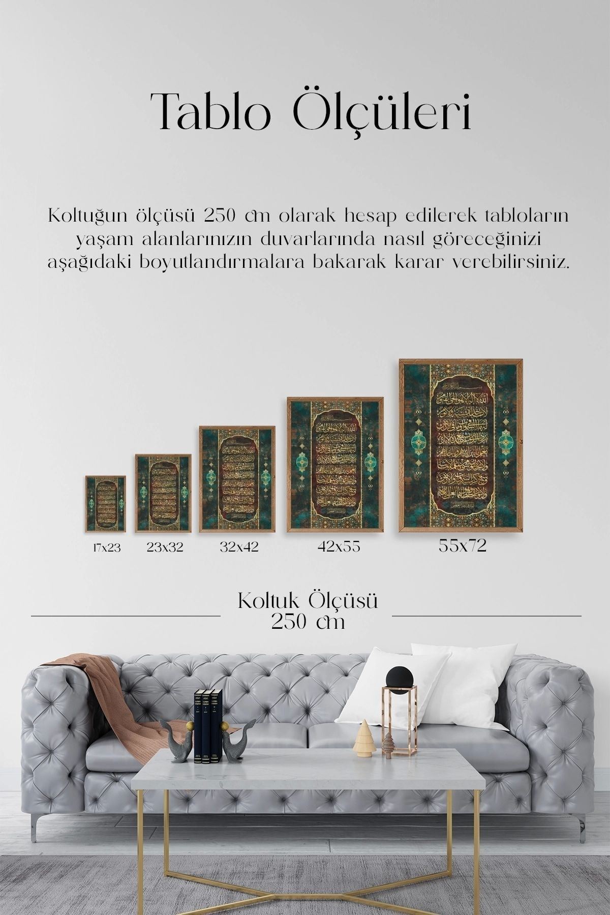 Hat Yazısı Dua Ahşap Çerçeveli Tablo 50 x 70