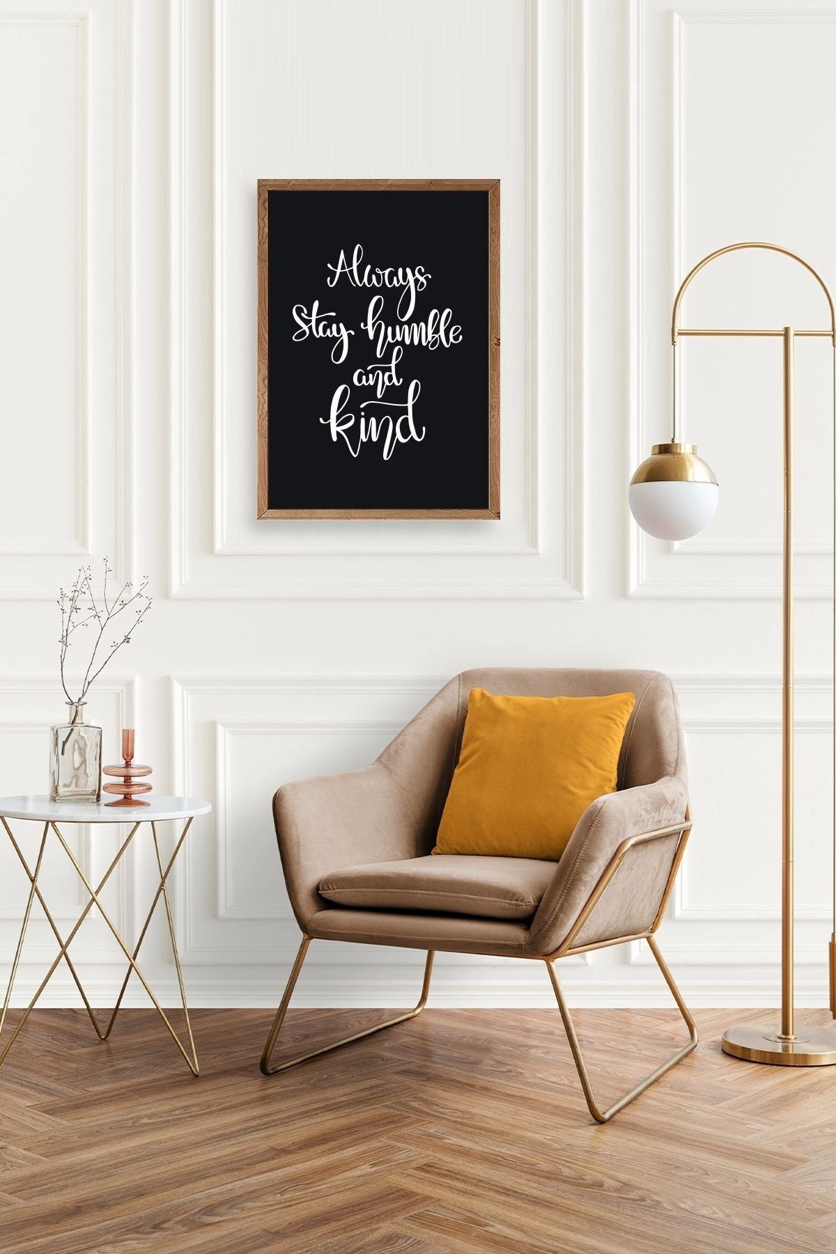 Motto Ahşap Çerçeveli Tablo 17 x 23