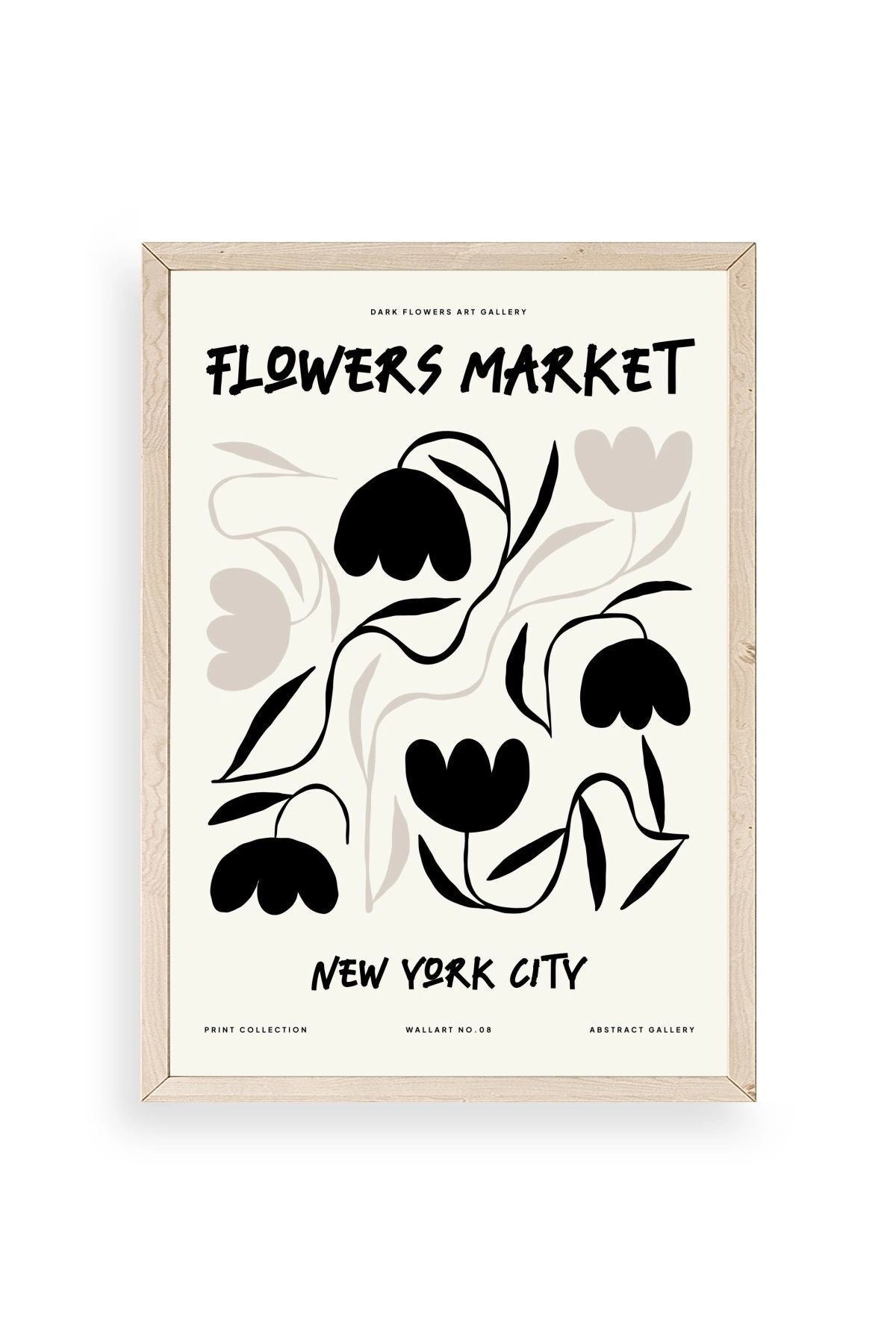 Çiçek Ahşap Çerçeveli Tablo 50 x 70