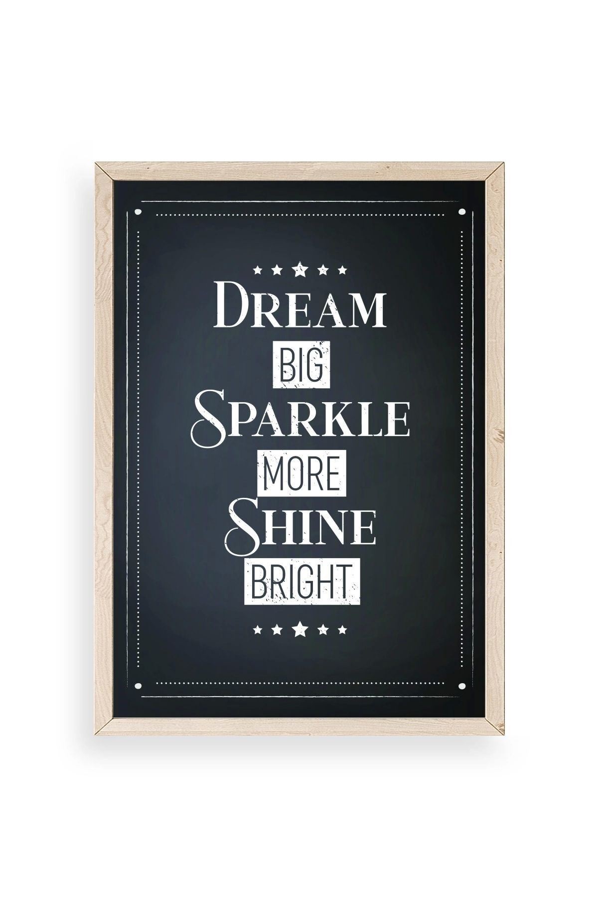 Motto Ahşap Çerçeveli Tablo 30 x 42