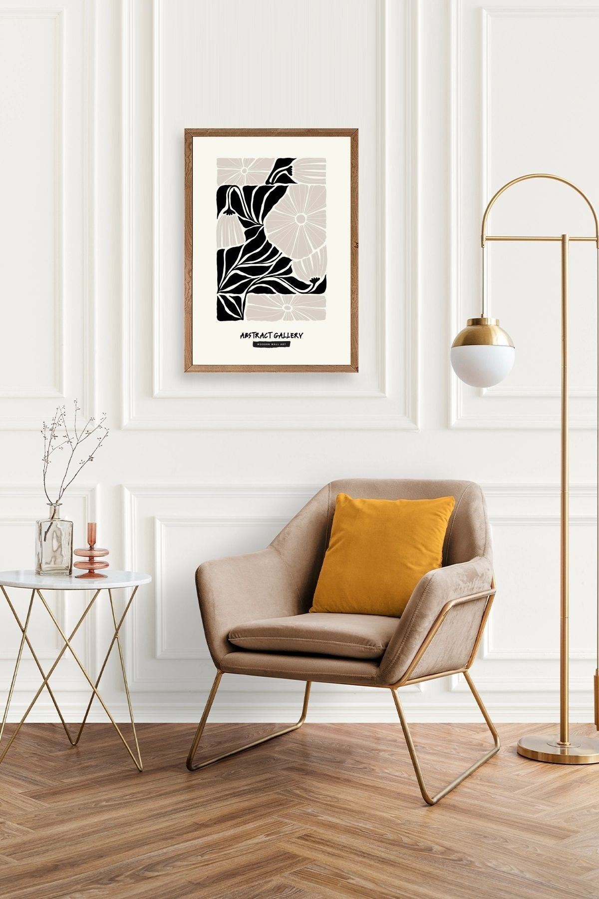 Çiçek Ahşap Çerçeveli Tablo 30 x 42