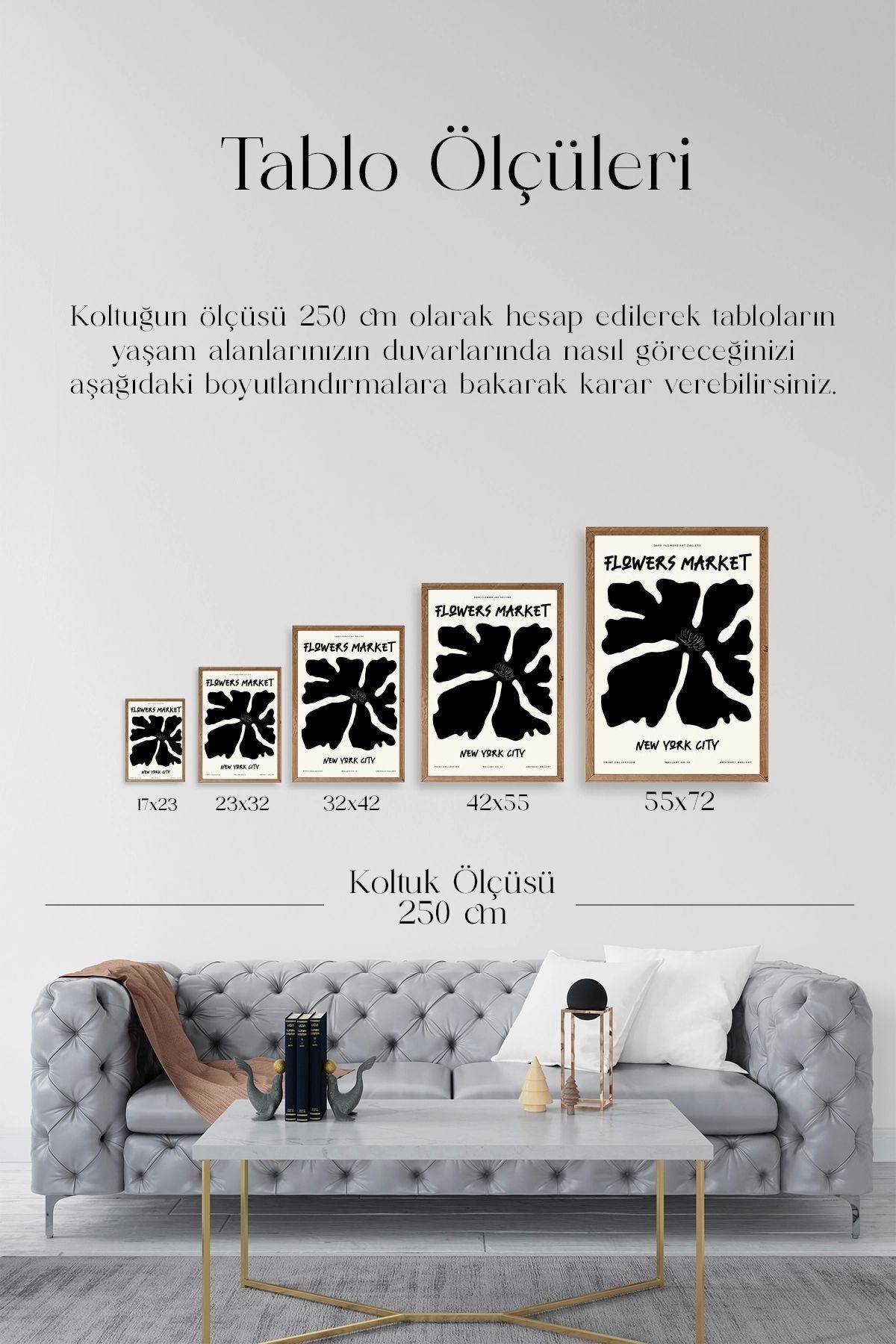 Çiçek Ahşap Çerçeveli Tablo 50 x 70