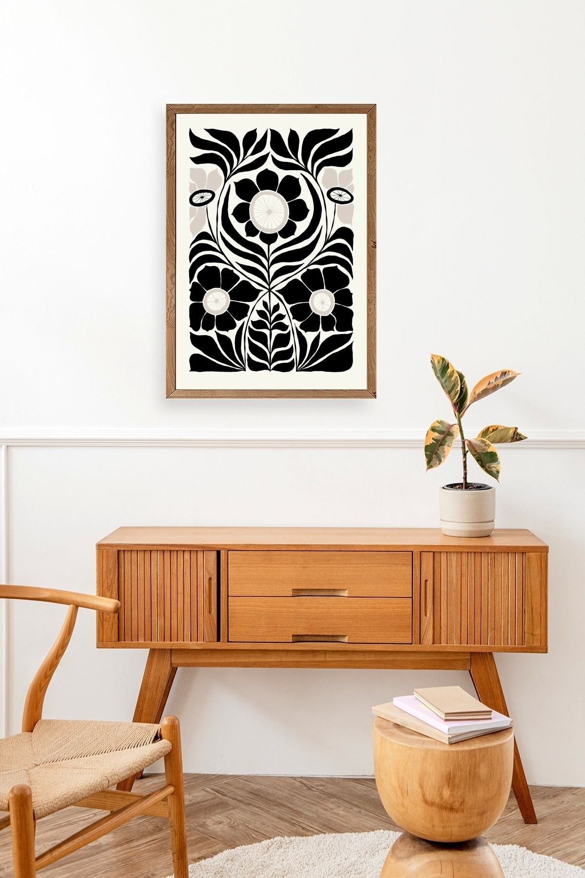 Desen Ahşap Çerçeveli Tablo 17 x 23