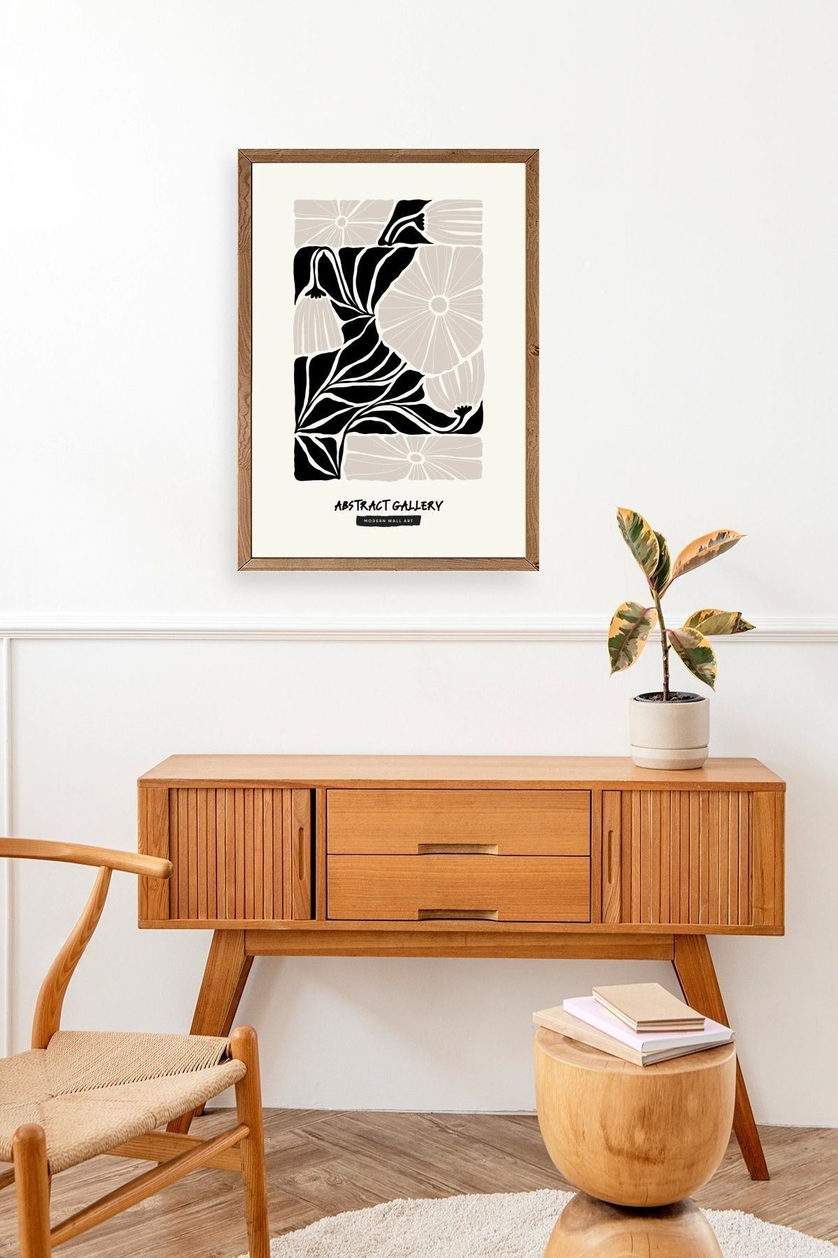 Çiçek Ahşap Çerçeveli Tablo 17 x 23