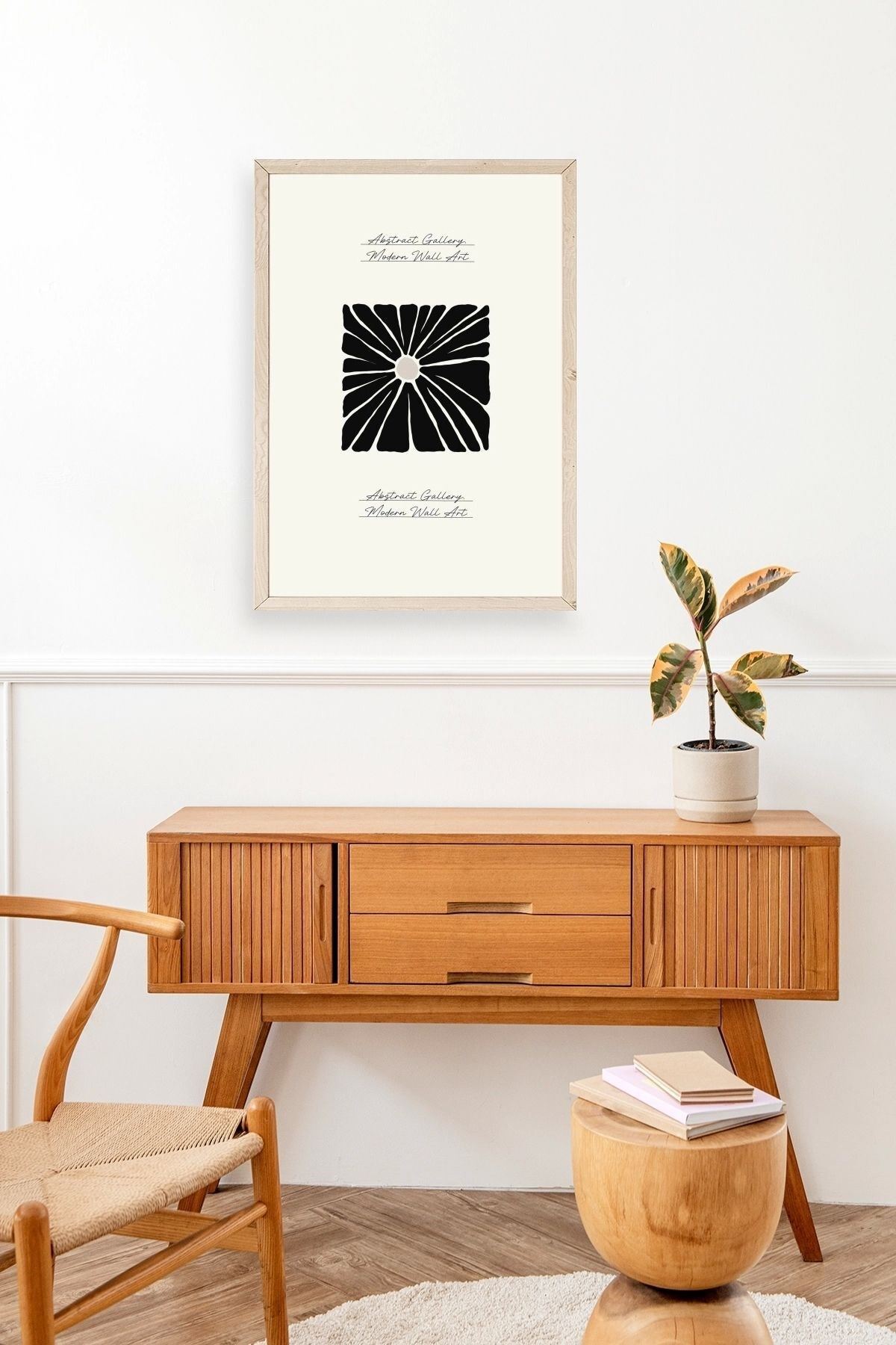 Çiçek Ahşap Çerçeveli Tablo 23 x 30