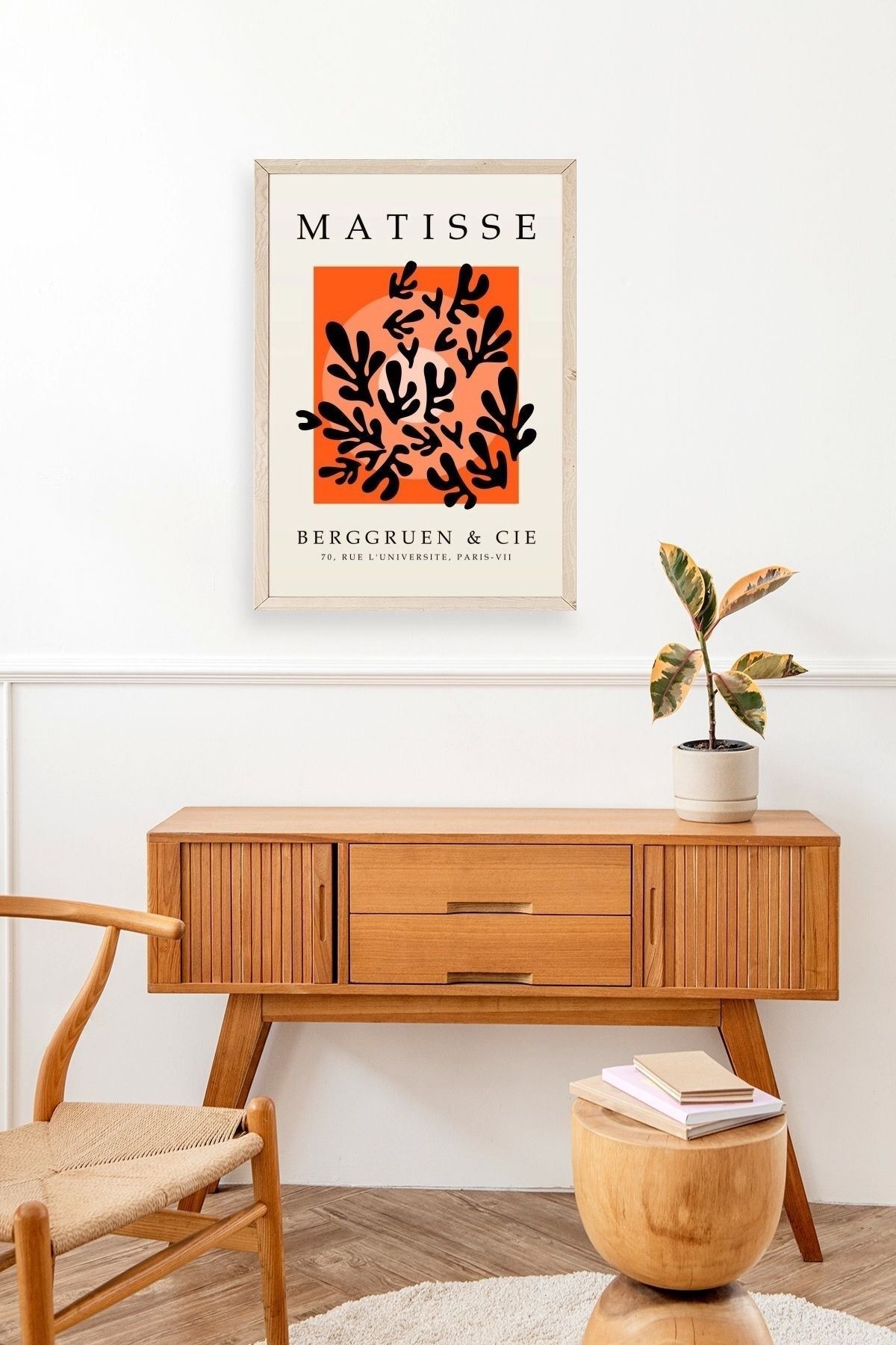 Yapraklar Ahşap Çerçeveli Tablo 30 x 42