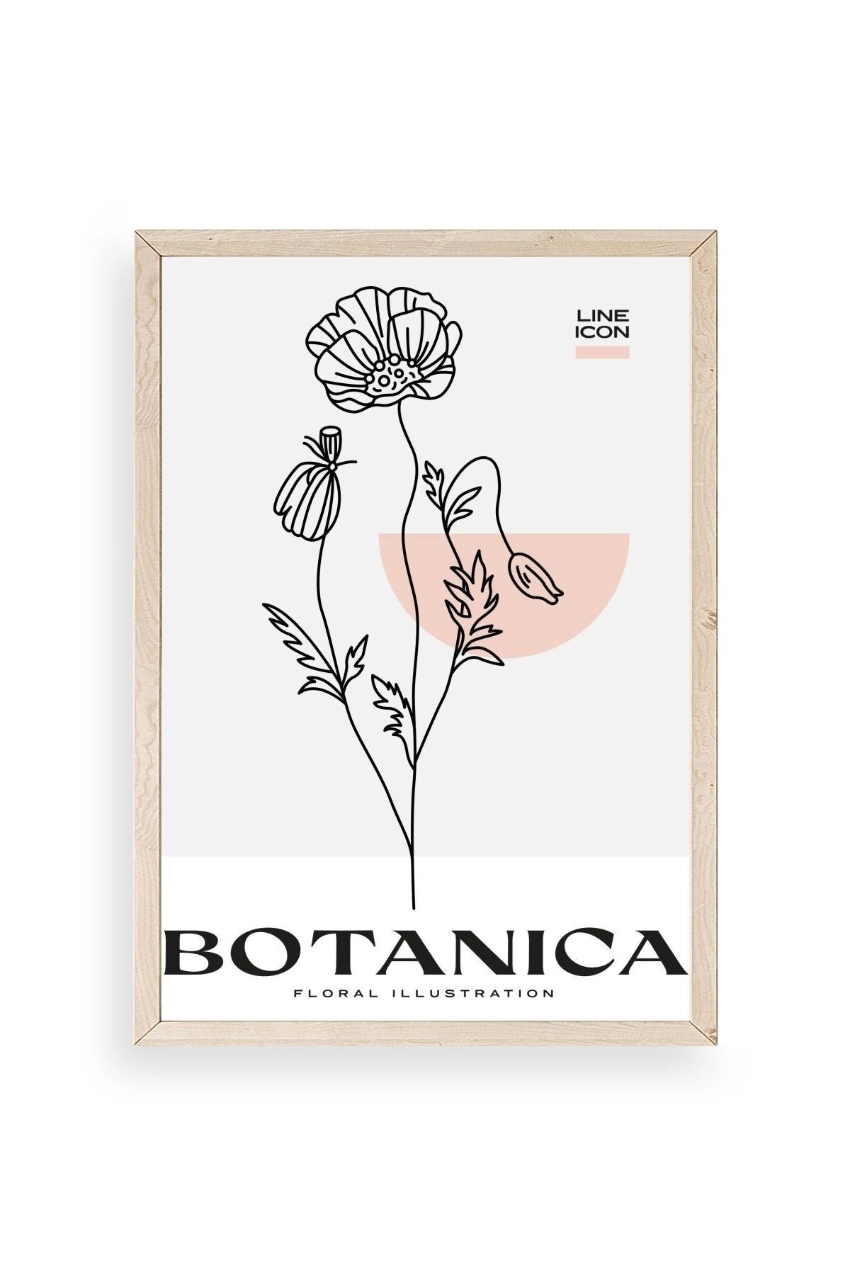 Çiçek Ahşap Çerçeveli Tablo 30 x 42