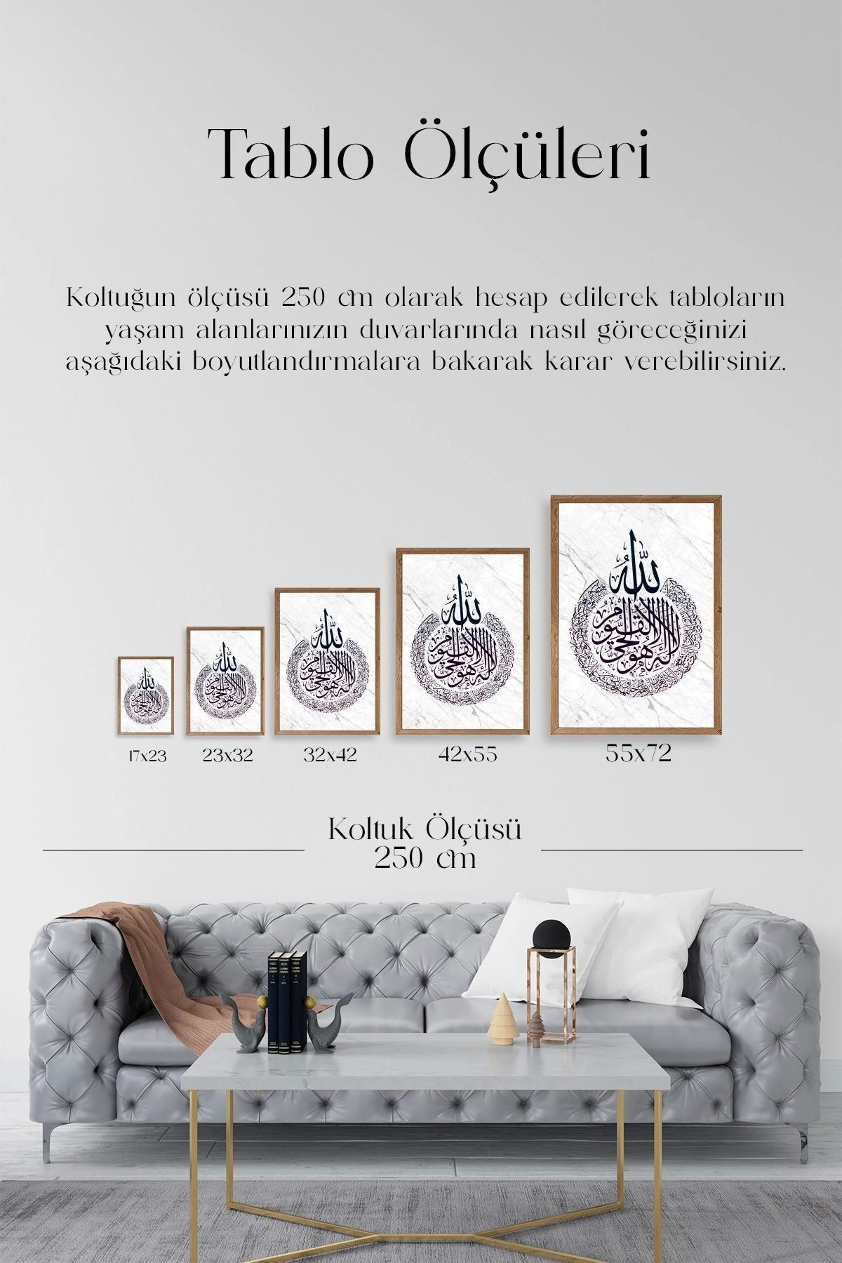 Hat Yazısı Ahşap Çerçeveli Tablo 23 x 30