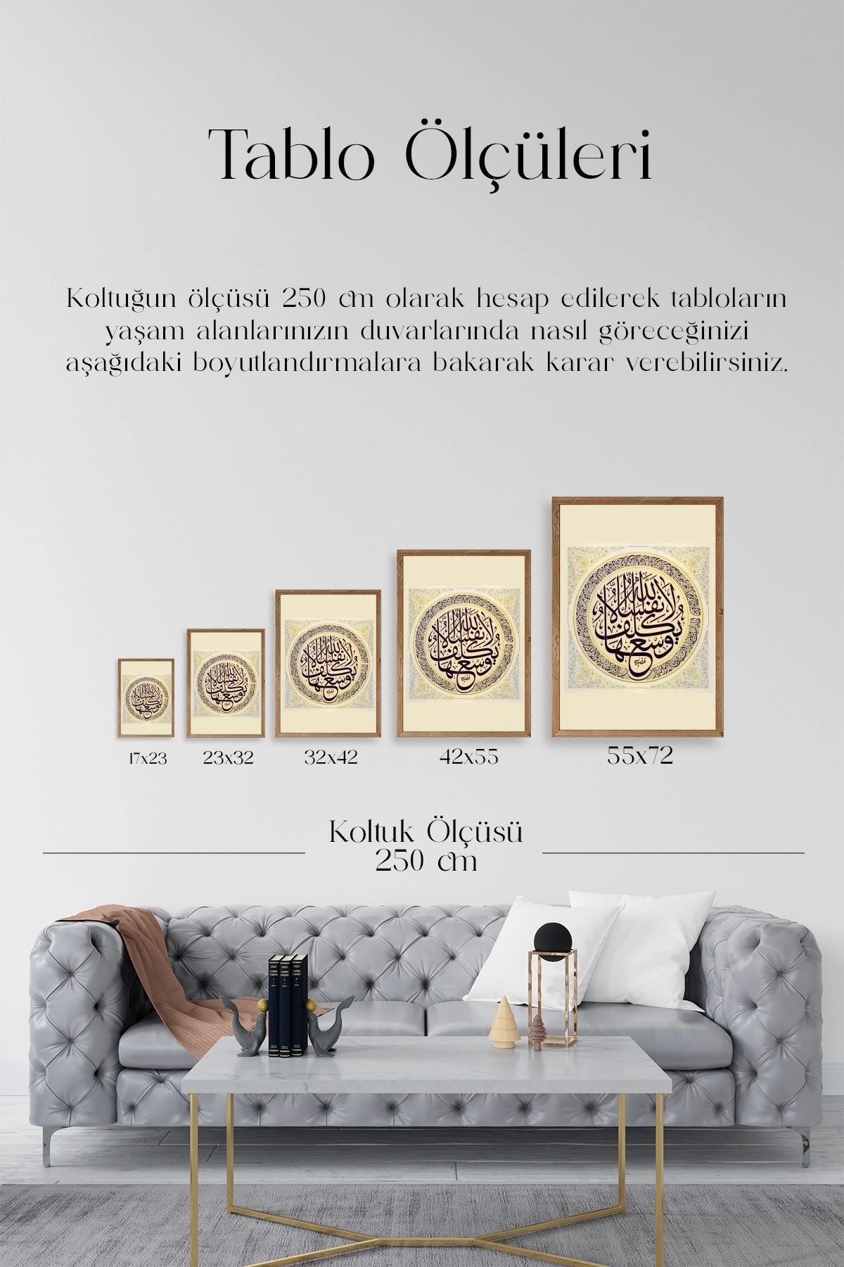 Hat Yazısı Ahşap Çerçeveli Tablo 23 x 30