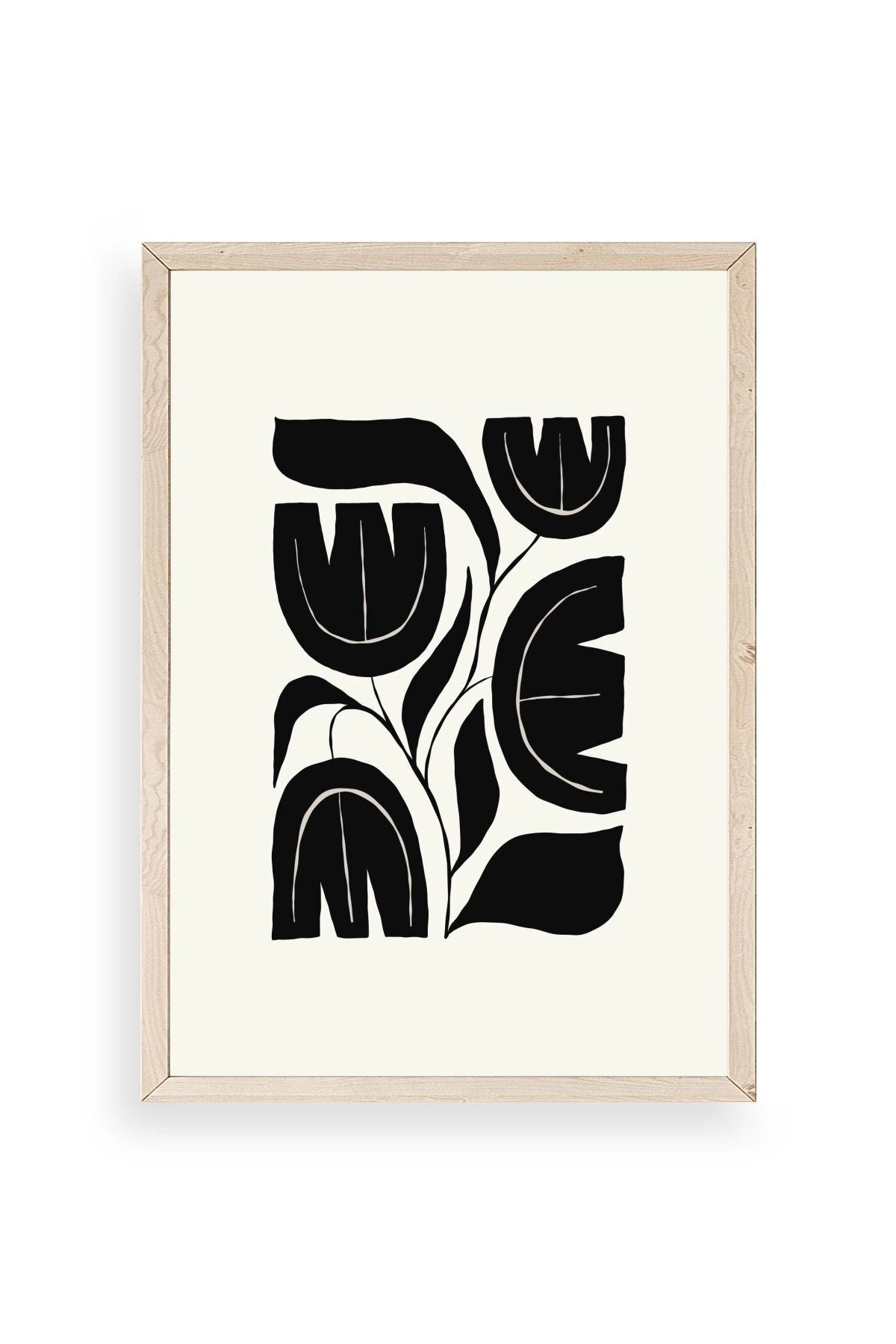 Çiçek Ahşap Çerçeveli Tablo 50 x 70