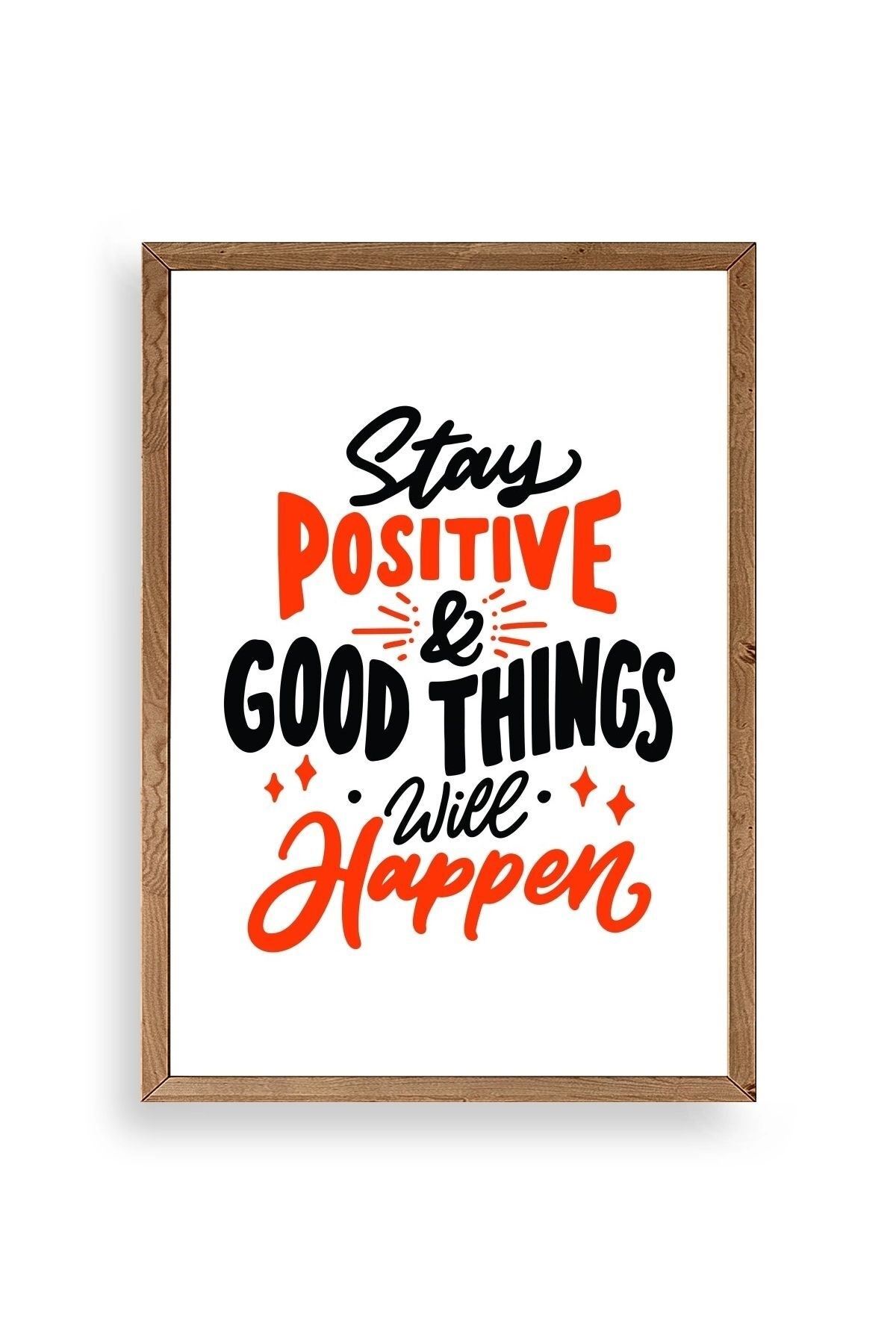 Motto Ahşap Çerçeveli Tablo 23 x 30