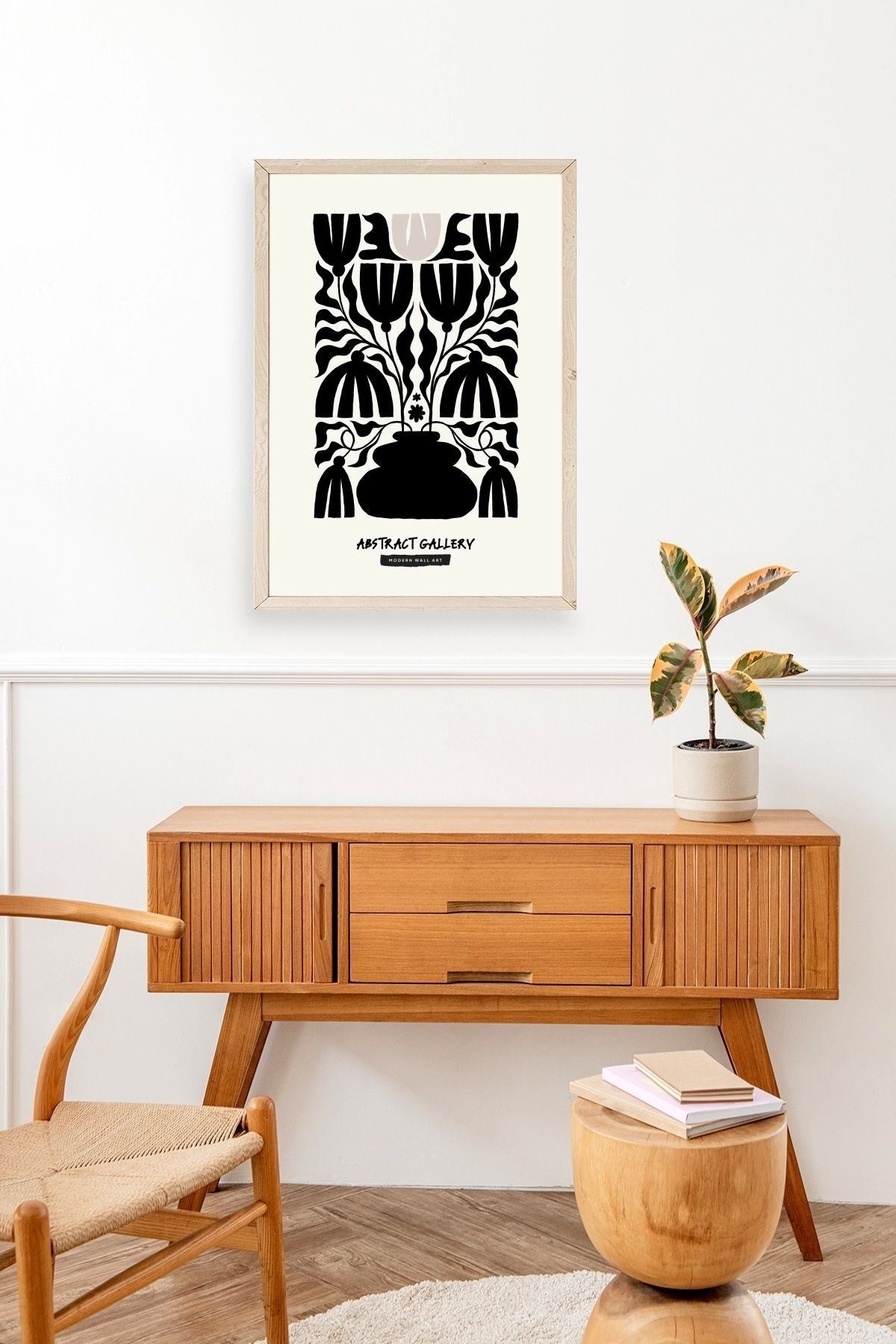 Çiçek Ahşap Çerçeveli Tablo 23 x 30