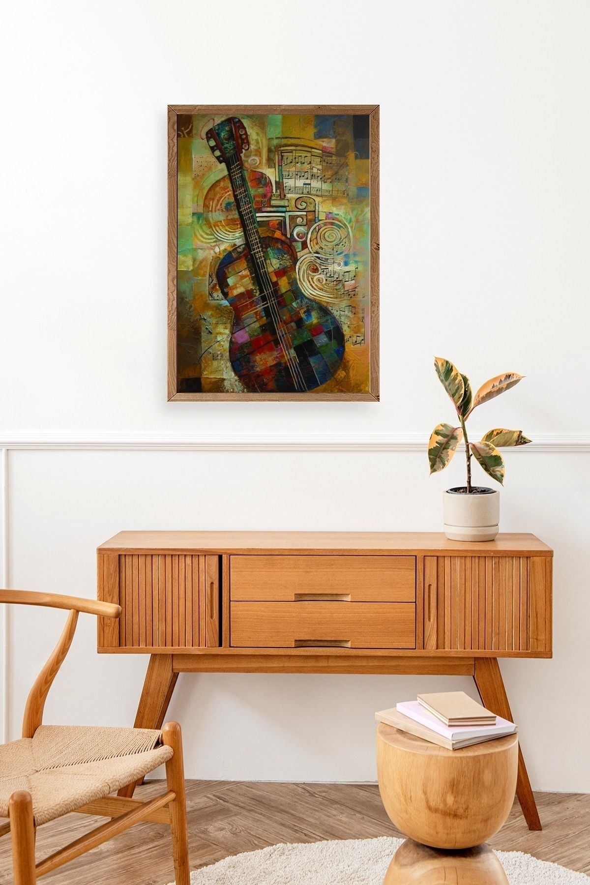 Keman Ahşap Çerçeveli Tablo 17 x 23