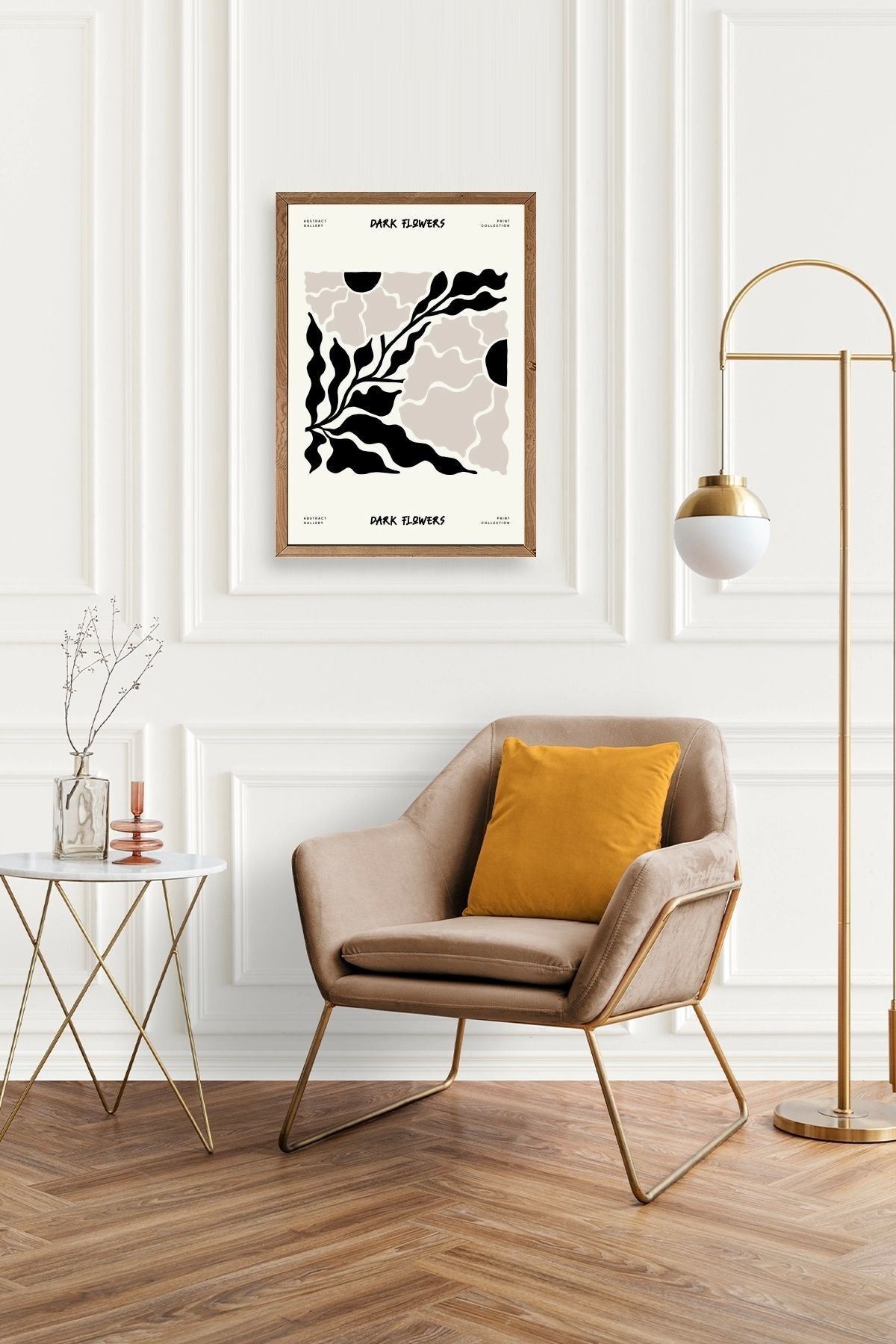 Çiçek Ahşap Çerçeveli Tablo 17 x 23