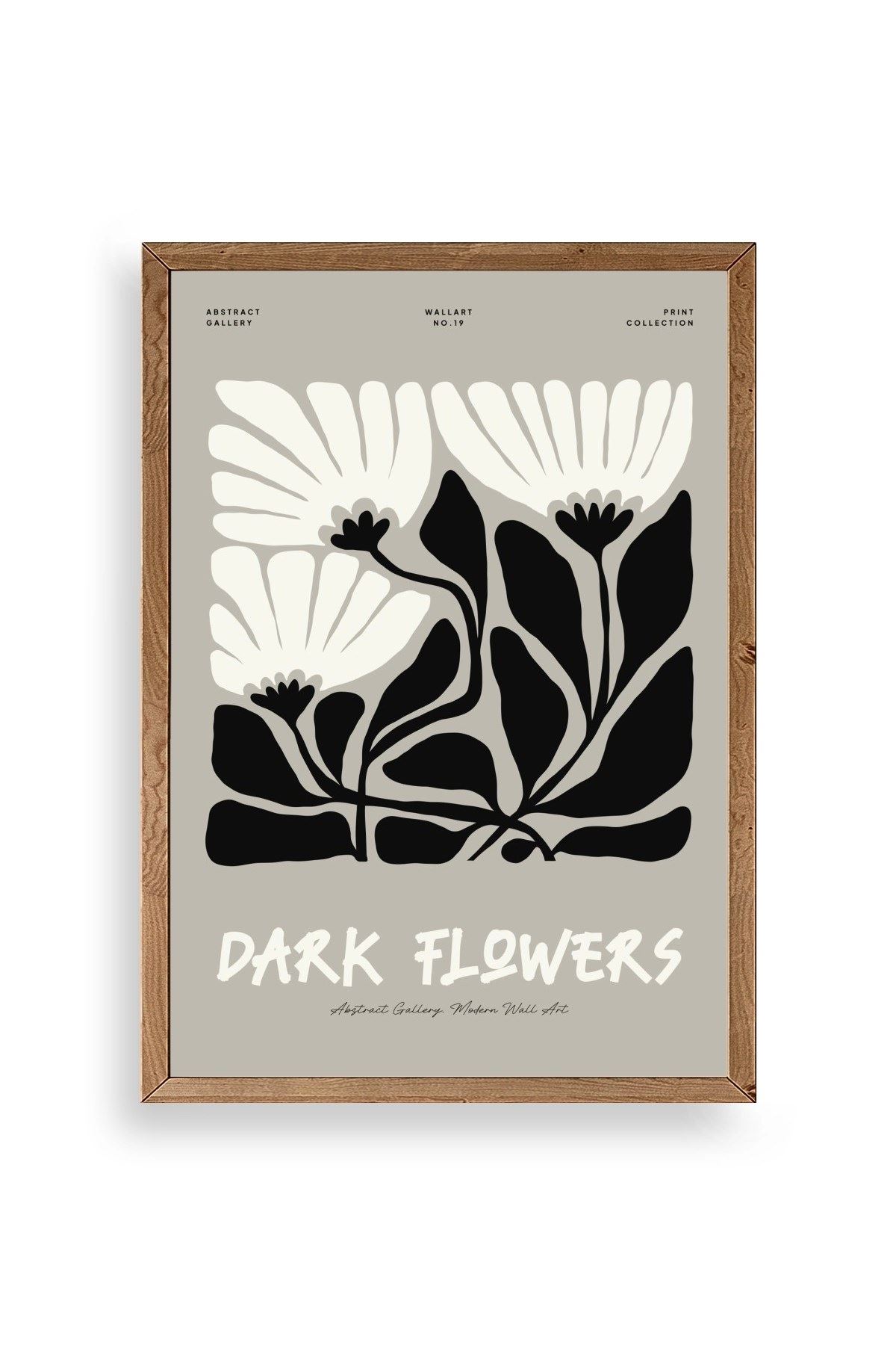 Çiçek Ahşap Çerçeveli Tablo 17 x 23