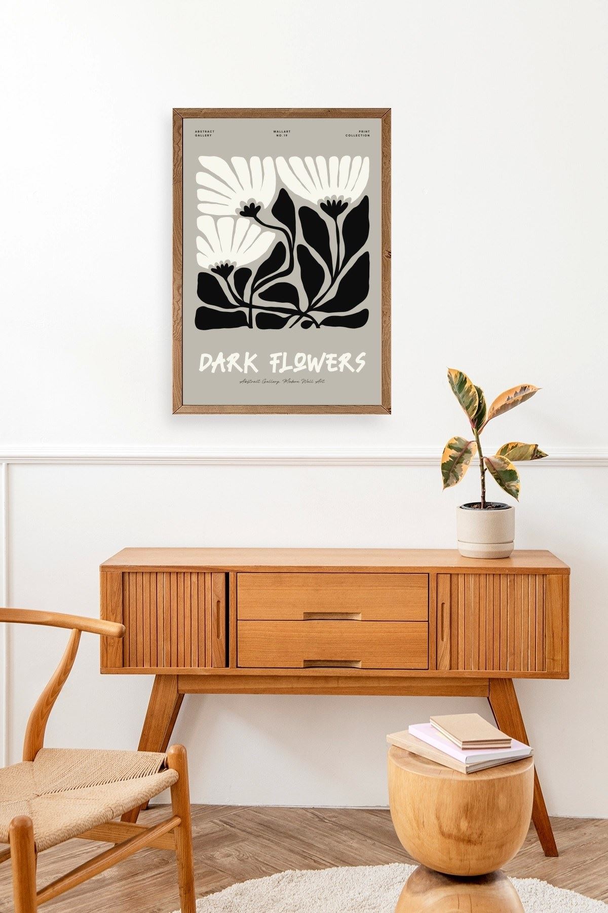 Çiçek Ahşap Çerçeveli Tablo 30 x 42